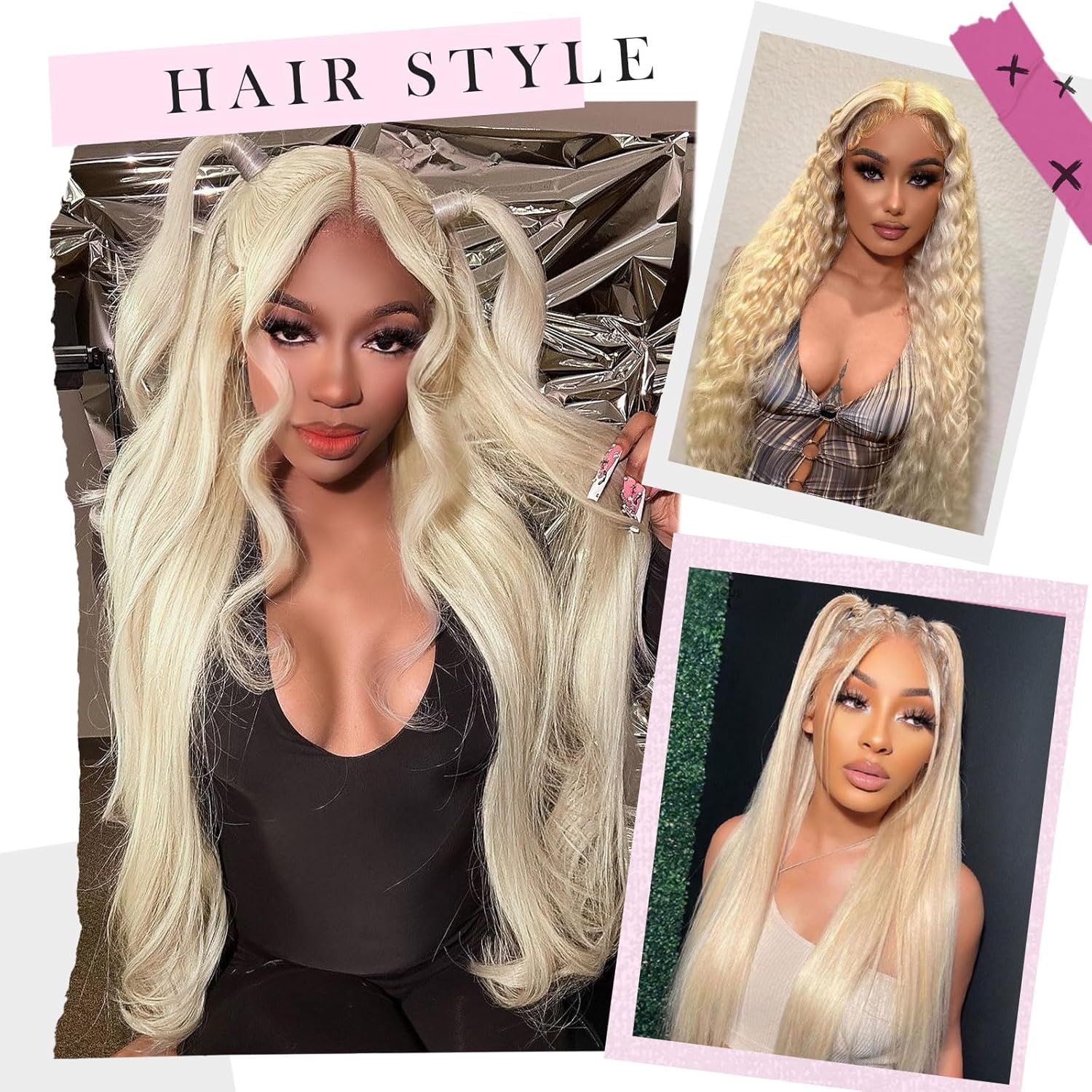 28 Inch 613 13x6 Lace Front Wig Human Hair 200 Density Blonde Wig Human Hair 613 Body Wave Blonde HD Lace Front Wigs Human Hair Pre Plucked 613 Lace Frontal Wigs - Image 4