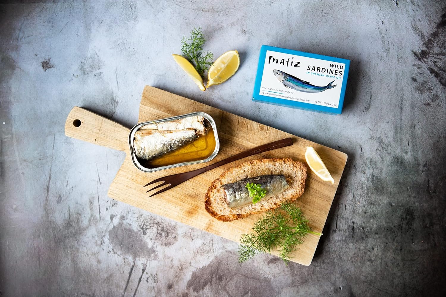 Matiz Sardines in Olive Oil, 4.2 Ounce Can (Pack of 5) Spanish Gourmet Wild Caught Natural Fish for Tapas, Snacks, or Meals, Protein Rich, Sealed Freshness - Image 6