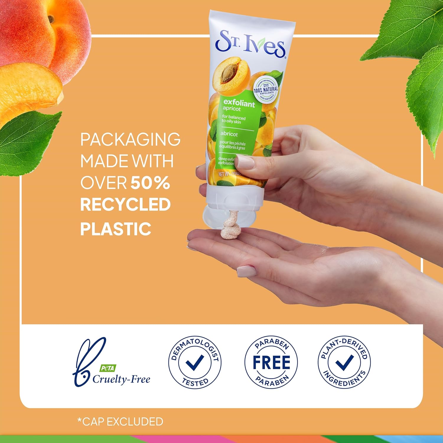 St. Ives Fresh Skin Apricot Face Scrub, Deep Exfoliator Skin Care for Clean, Glowing Skin, Oil-free Facial Scrub Made with 100% Natural Exfoliants, 6 oz - Image 6