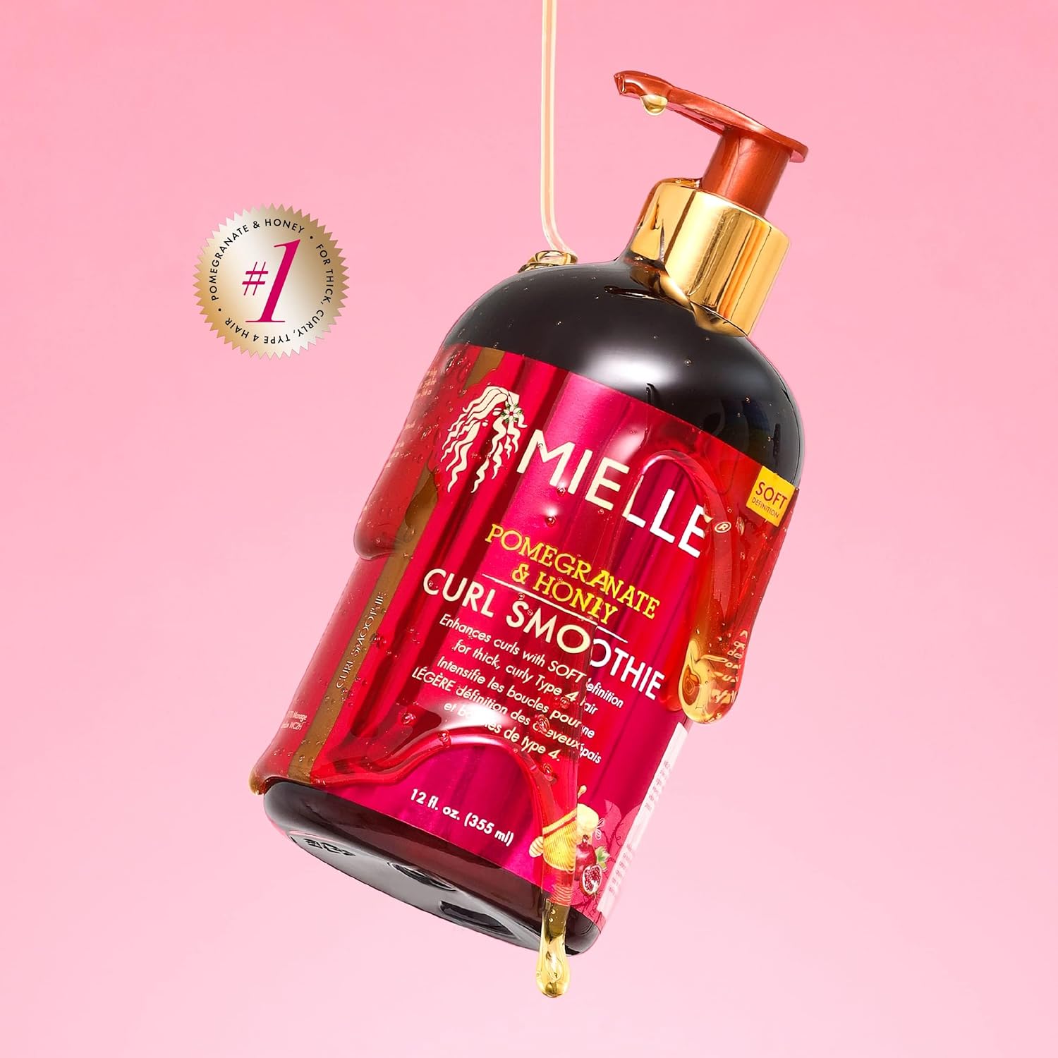 Mielle Organics Curl Smoothie with Pomegranate, Moisturizing Curl Cream for Thick Type 4 Curly Hair, 12 Ounces - Image 8