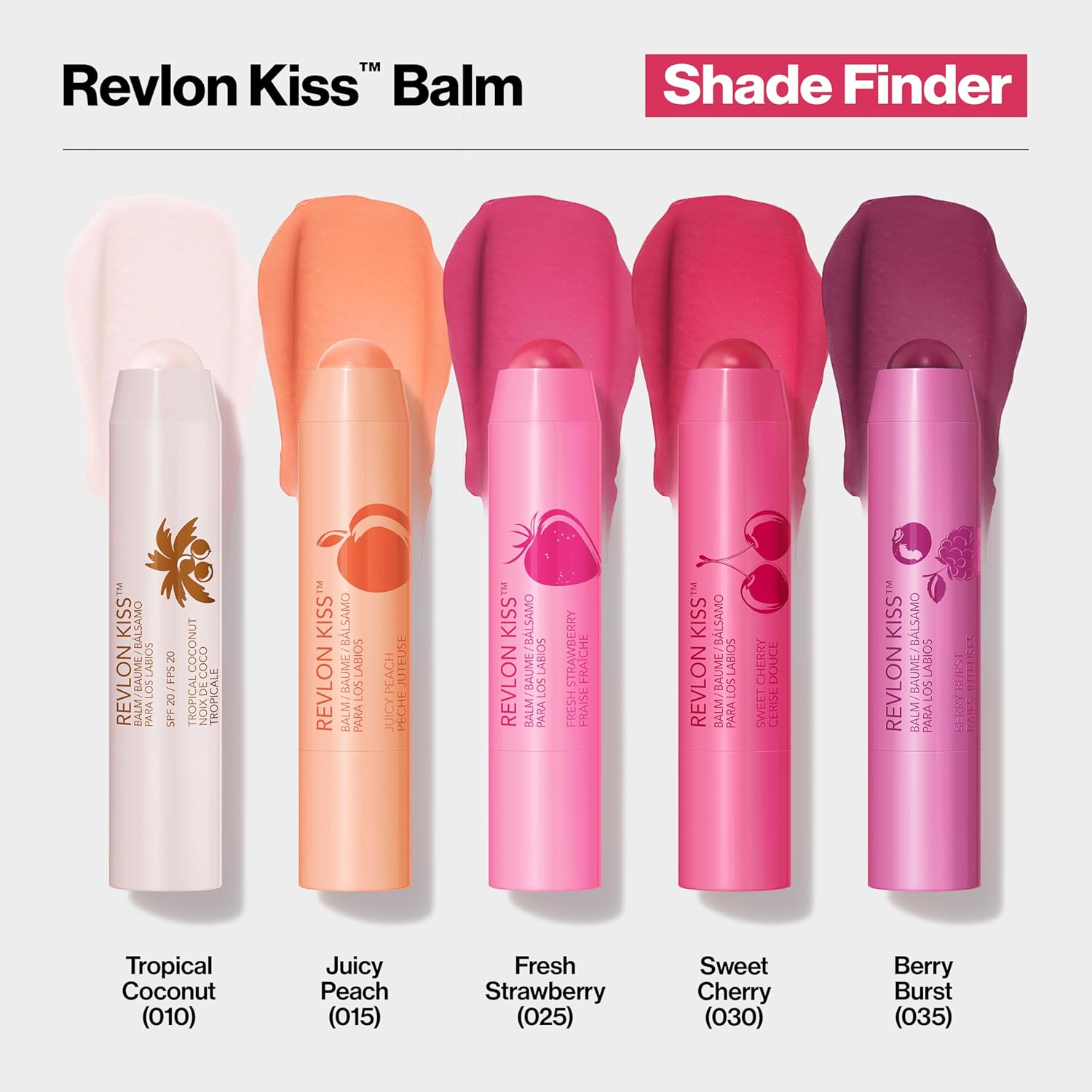 Revlon Kiss Tinted Lip Balm with SPF 20, Hydrating, Flavored, Infused with Natural Fruit Oils, 035 Berry Burst, 0.09 oz - Image 6
