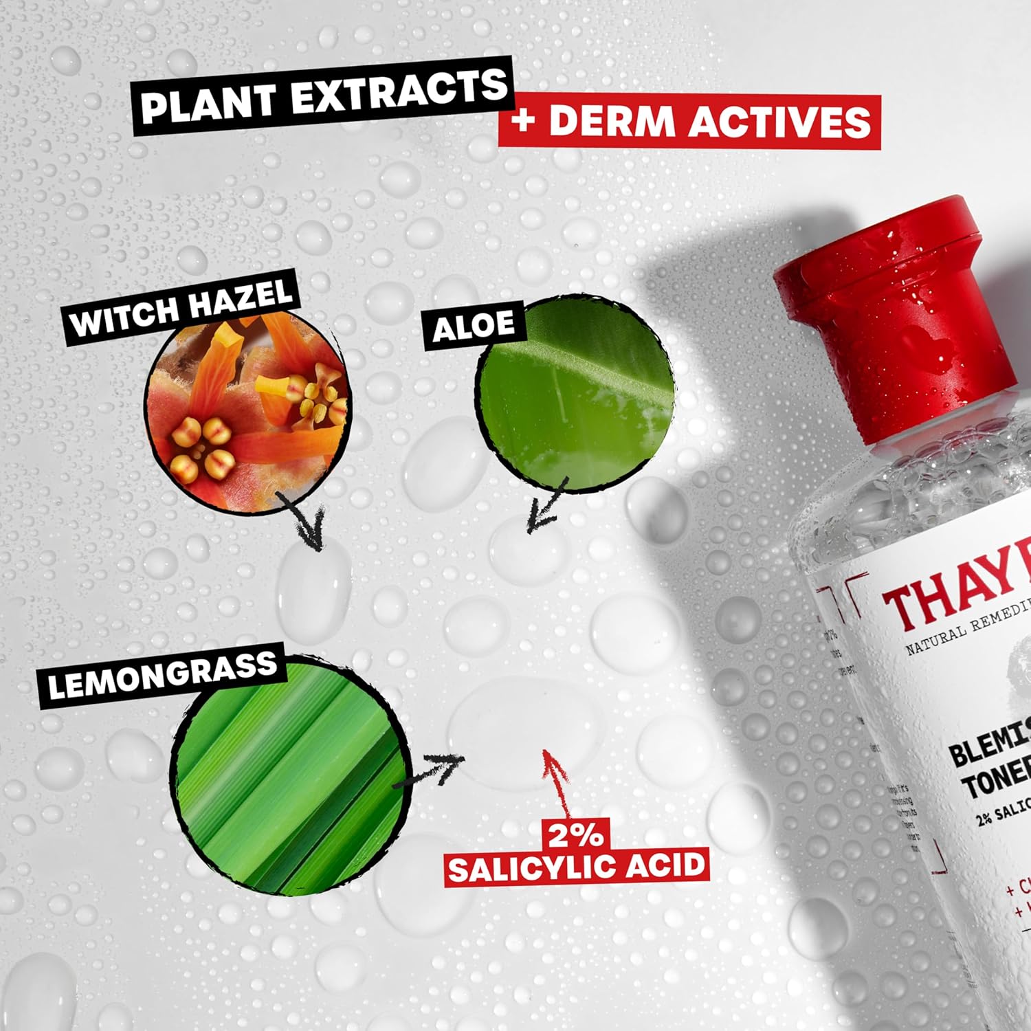 Thayers Blemish Clearing Salicylic Acid Toner, Acne Treatment Face Toner with 2% Salicylic Acid, Soothing and Non-Stripping Skin Care, 12 Fl Oz - Image 3
