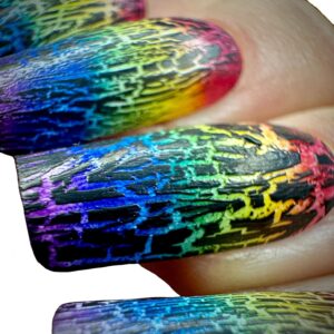 Shattered Dreams Black Crackle Nail Polish Topper 15ml/.5oz, Non-Gel, 10-Free, Quick Dry, Self-Leveling