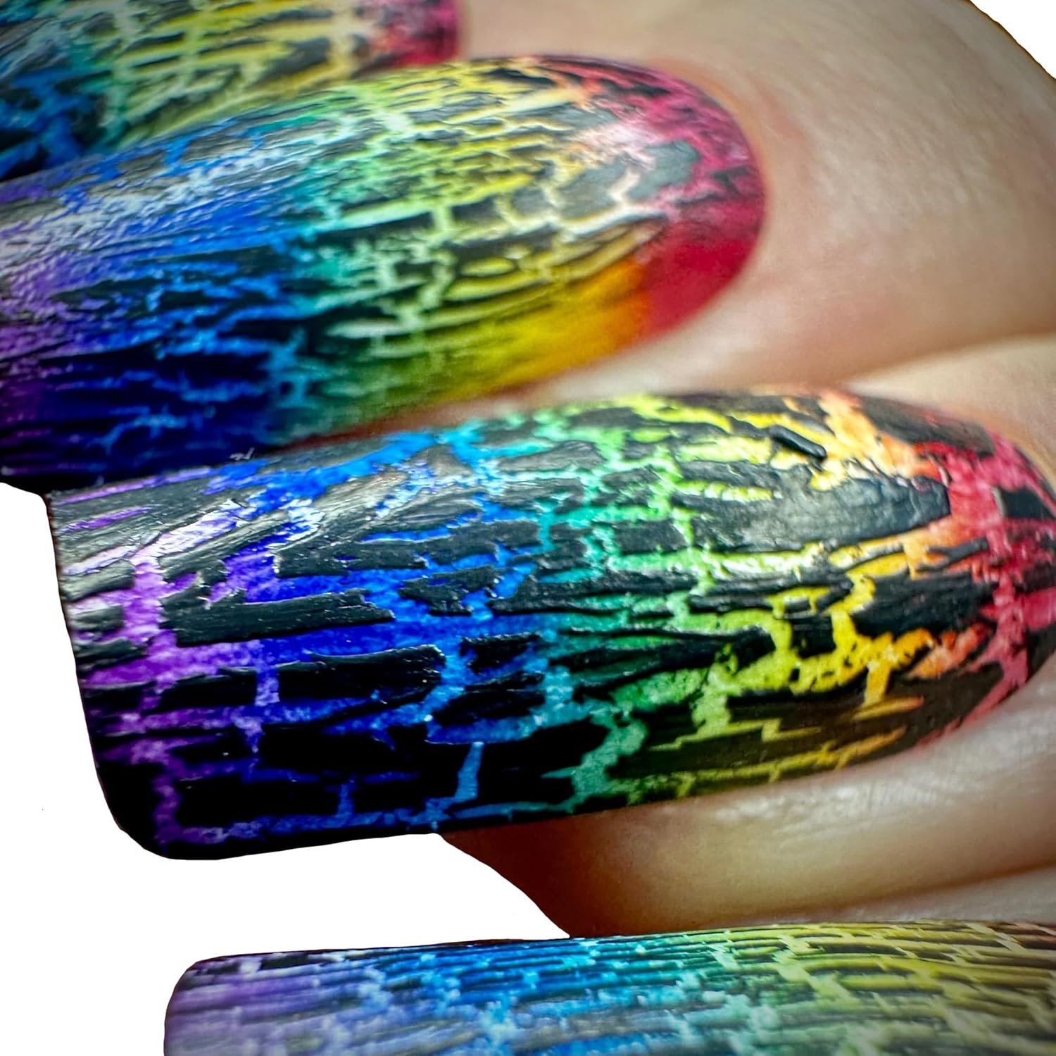 Shattered Dreams Black Crackle Nail Polish Topper 15ml/.5oz, Non-Gel, 10-Free, Quick Dry, Self-Leveling