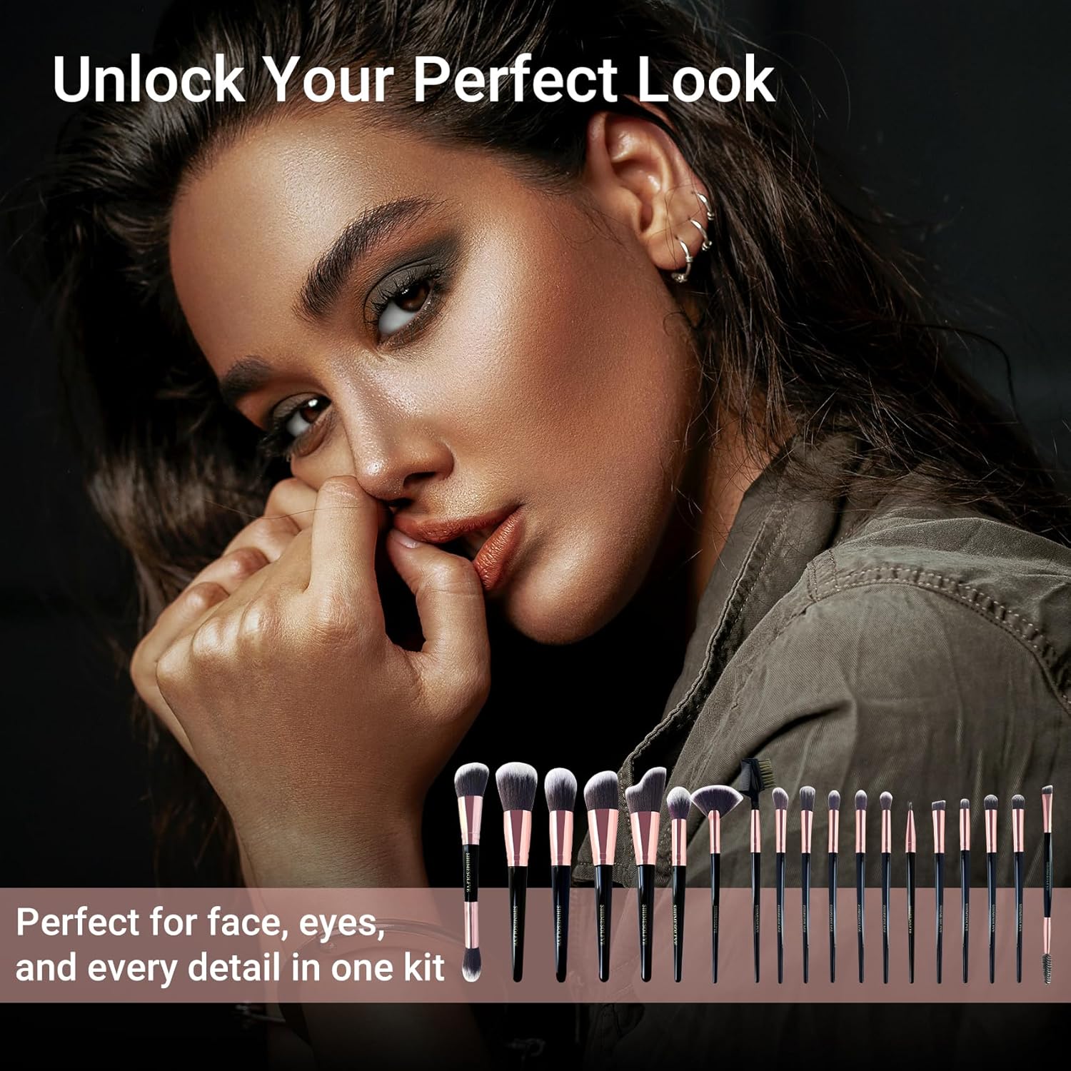 Makeup Brush 15Pcs Eye And Face Professional Makeup Brush Set, makeup brushes with lash comb, Makeup Brushes soft makeup brushes set, Eye Shadow Brush With Storage Bag and 5 beauty eggs - Image 6