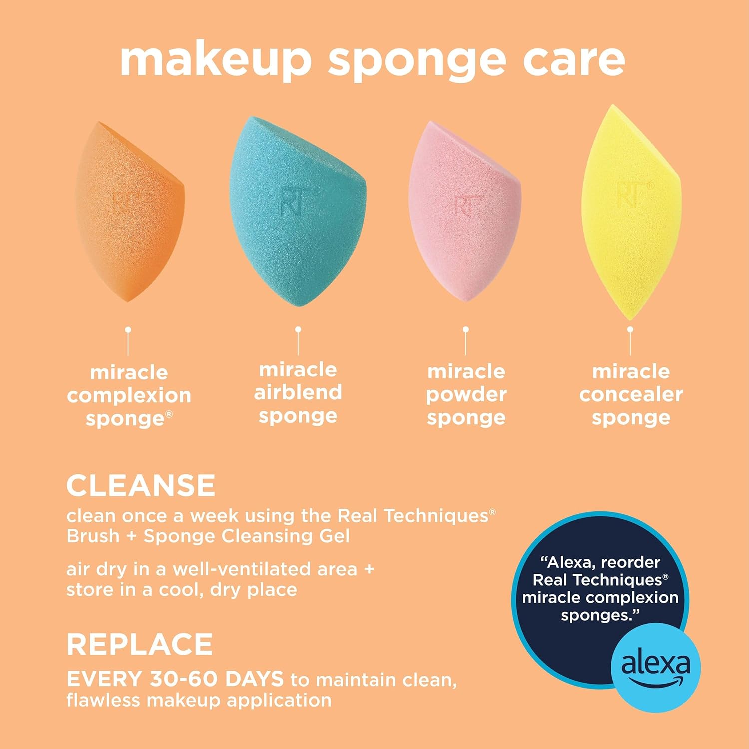 Real Techniques Matte & Merry Ultimate Blending 4 Piece Holiday Gift Set, Foundation Makeup Sponge, Dual-Sided Powder Puff, & 2 Makeup Brushes, Kitten Paw Brush, Stocking Stuffer, Limited Edition - Image 10