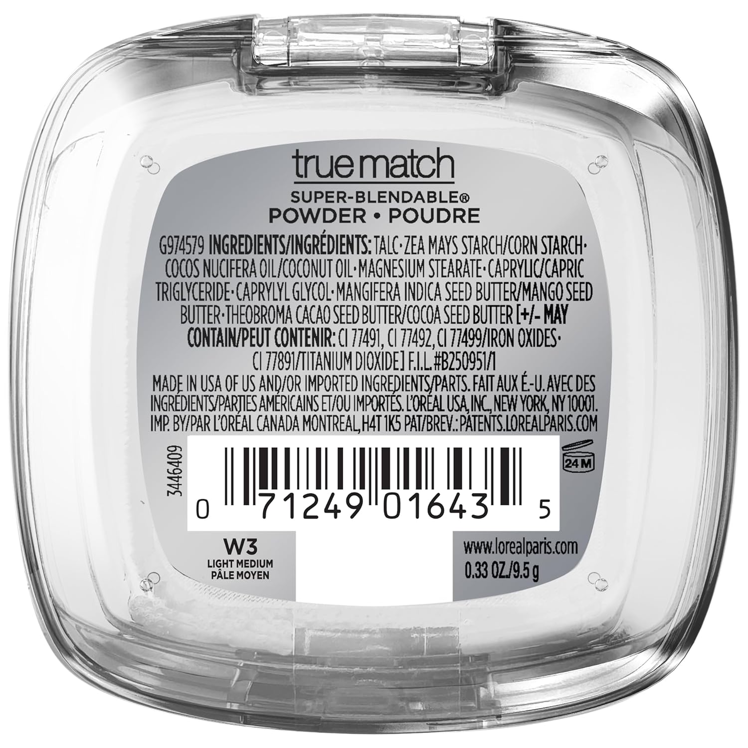 L'Oreal Paris True Match Super Blendable Oil Free Foundation Powder, W3 Light Medium, 0.33 oz, Packaging May Vary - Image 7