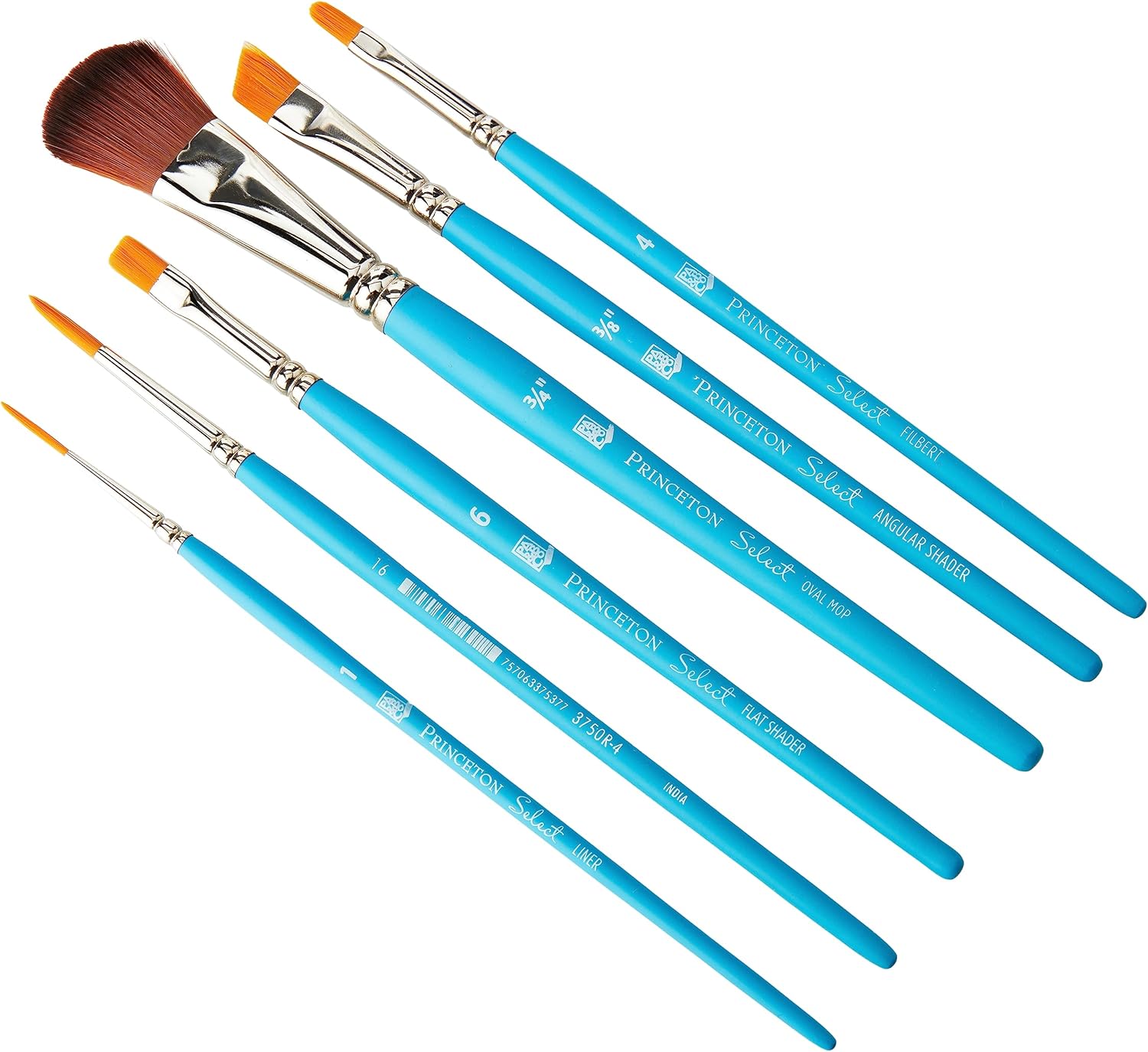 Princeton Select Artiste, Series 3750, Paint Brush for Acrylic, Watercolor and Oil, Set of 6 - Image 2