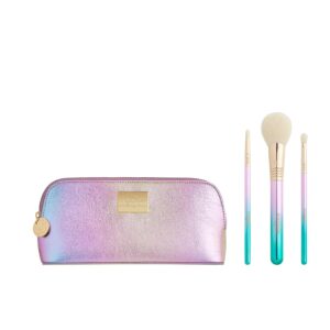 Sigma Beauty The Little Mermaid Makeup Brush Set - Face and Eye Shadow Brushes - Hypoallergenic Blending + Beauty Bag