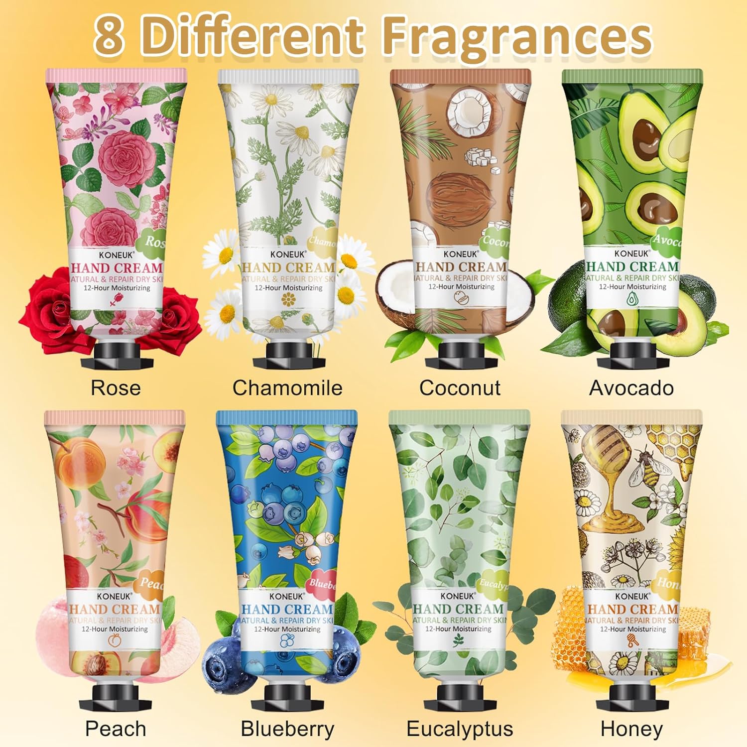 8 Pack Hand Cream Gifts Set For Women, Mini Hand Lotion Travel Size for Dry Cracked Hands, Bulk Hand Cream for Mom Gifts, Bridal Shower Favors, Birthday Gifts and Small Gifts for Women - Image 3
