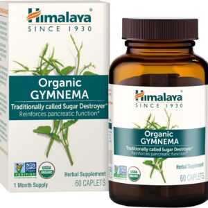 Himalaya Organic Gymnema Sylvestre Herbal Supplement USDA Certified Organic, Non-GMO, 700 mg, 60 Plant-Based Caplets