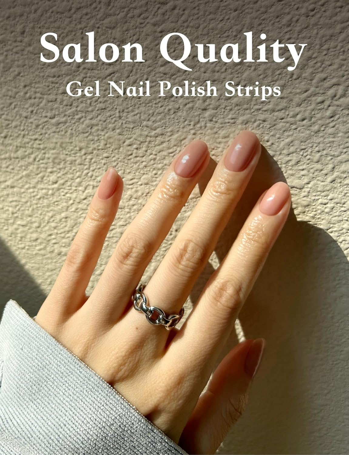 Nail Polish Strips - 44 Wraps, Stickers, Gel Strips, Easy Apply & Remove, Long Lasting, Salon Quality (Nude Pink) - Image 2