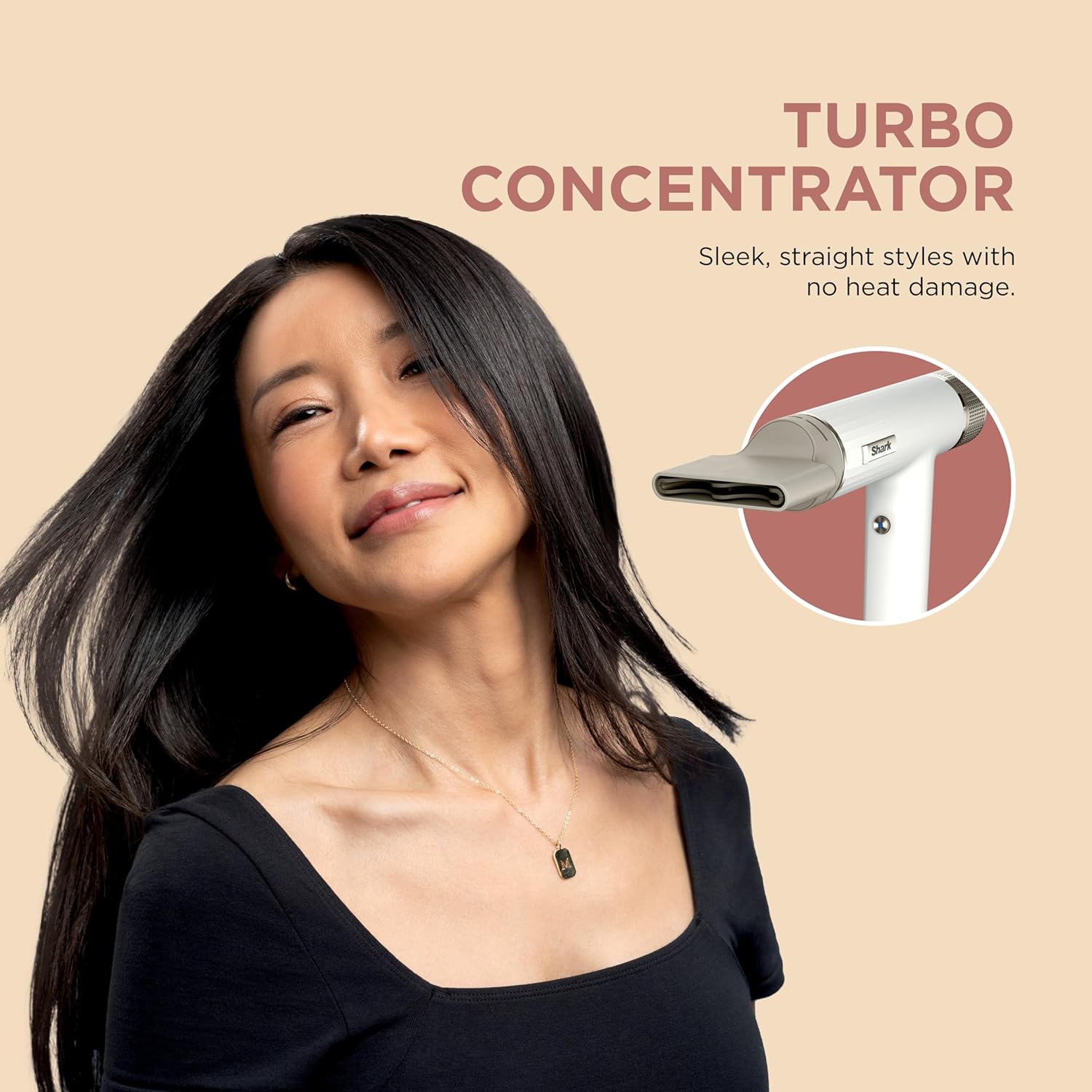 Shark SpeedStyle Essential High-Velocity Dryer with Concentrator, Lightweight, Ionic, No Heat Damage, Best for Straight and Wavy Hair, Silk HD301 - Image 10