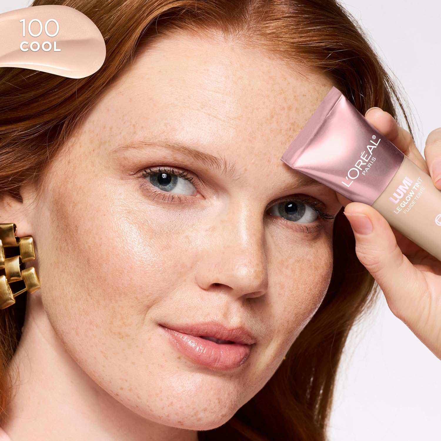 L'Oreal Paris Lumi Le Glow Skin Tint, Lightweight Water-Based Tinted Serum with Foundation-Like Coverage, Glow Illuminator, Cool 100, 0.85 Fl Oz - Image 4