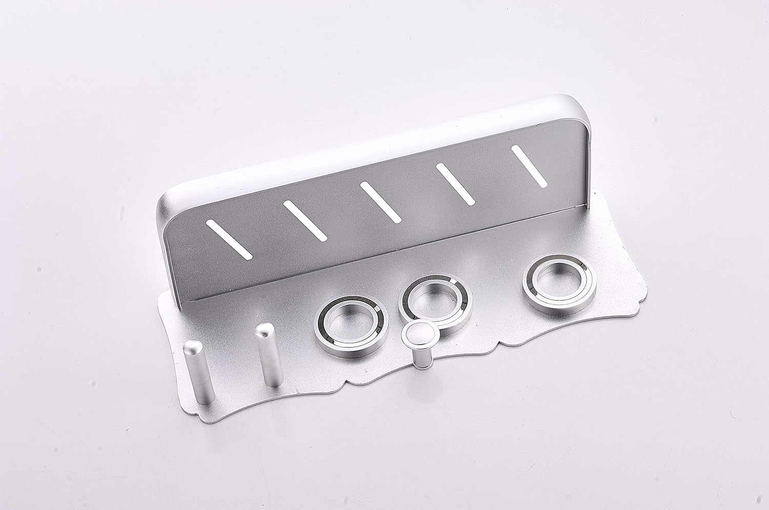 Magik Magnetic Supersonic Hair Dryer Accessories Metal Wall Mount Holder Hanger for Dyson and Other Hair Dryers Bathroom Toothbrush Makeup Cosmetic Shelf Rack Caddy Storage Organizer (Large, Silver) - Image 5