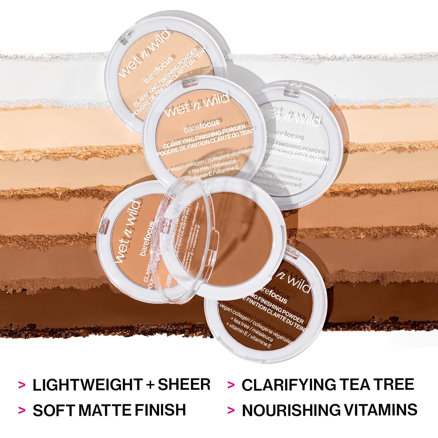 wet n wild Bare Focus Clarifying Finishing Powder | Matte | Pressed Setting Powder Fair-Light - Image 6