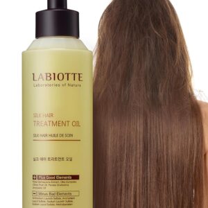 LABIOTTE Silk Oil Hair Treatment for Repair, Frizz Control & Shine - With Jojoba Oil for Dry, Damaged Hair Growth - 5.07 Fl Oz