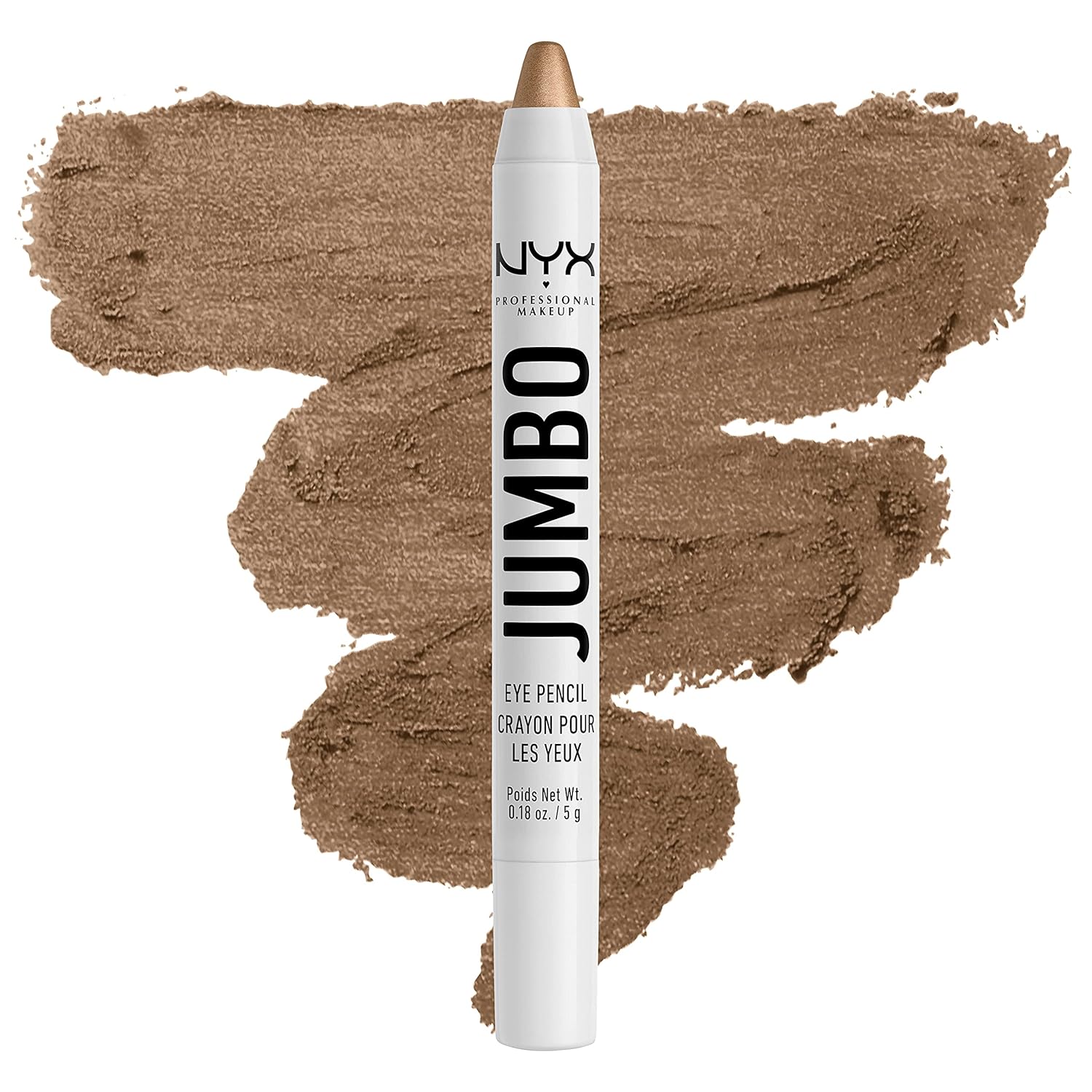 NYX PROFESSIONAL MAKEUP Jumbo Eye Pencil, Blendable Eyeshadow Stick & Eyeliner Pencil - Iced Mocha