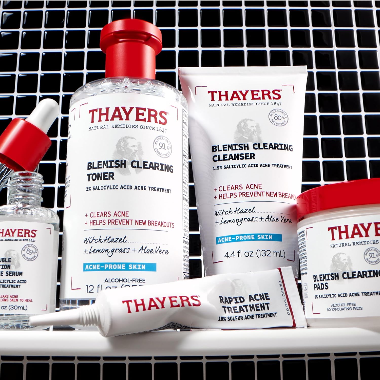 Thayers Blemish Clearing Acne Pads, Salicylic Acid Acne Treatment for Face, Pore Reducing, Exfoliating, and Soothing Skincare, Witch Hazel Toner Pads, 60 Ct - Image 5