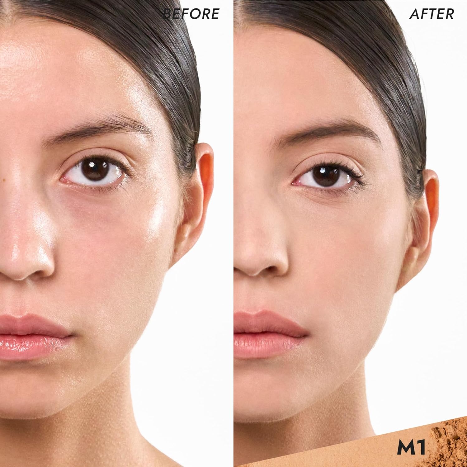 COVER FX Pressed Mineral Foundation - Shade M1 - Weightless Powder Foundation - Buildable Light to Full Coverage - Matte Finish - All Skin Types - Image 2