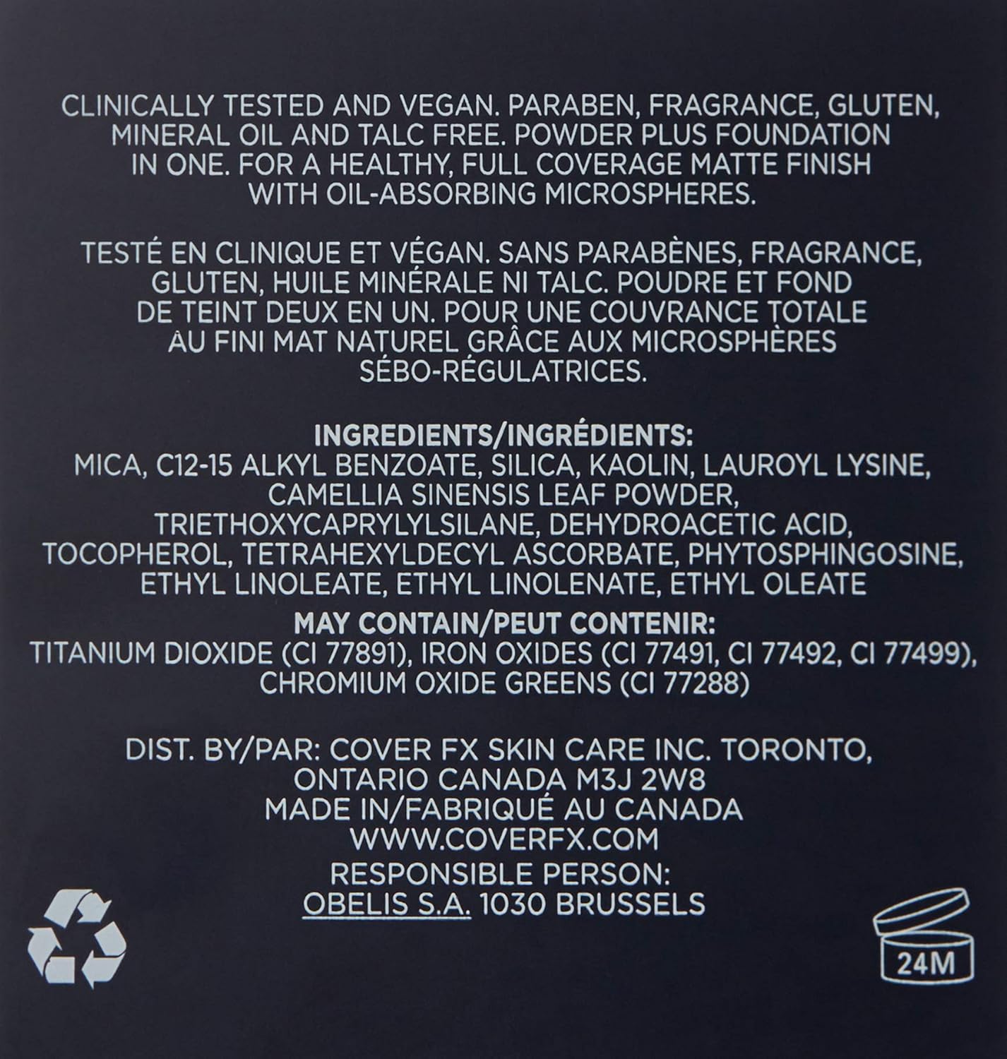 Cover FX Pressed Mineral Foundation: Talc-free Powder Foundation That Provides Buildable Coverage, Weightless Matte finish N110, 0.42 oz. - Image 3