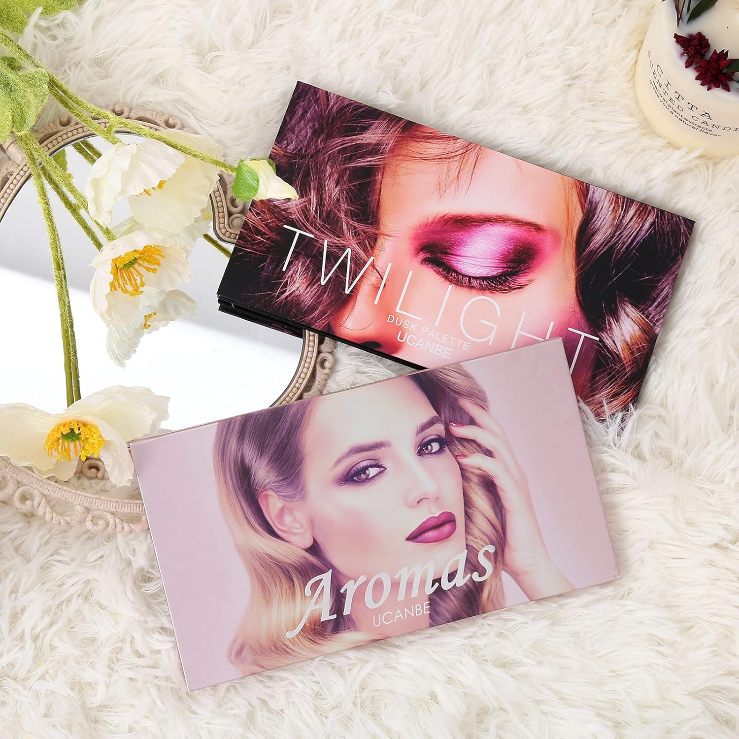 2Pcs Twilight Dusk + Aromas Nude Eyeshadow Palette Makeup Set, Matte Shimmer Glitter Pressed Pearl All Highly Pigmented Blending Powder, Natural Velvet Texture Eye Shadow Kit - Image 5