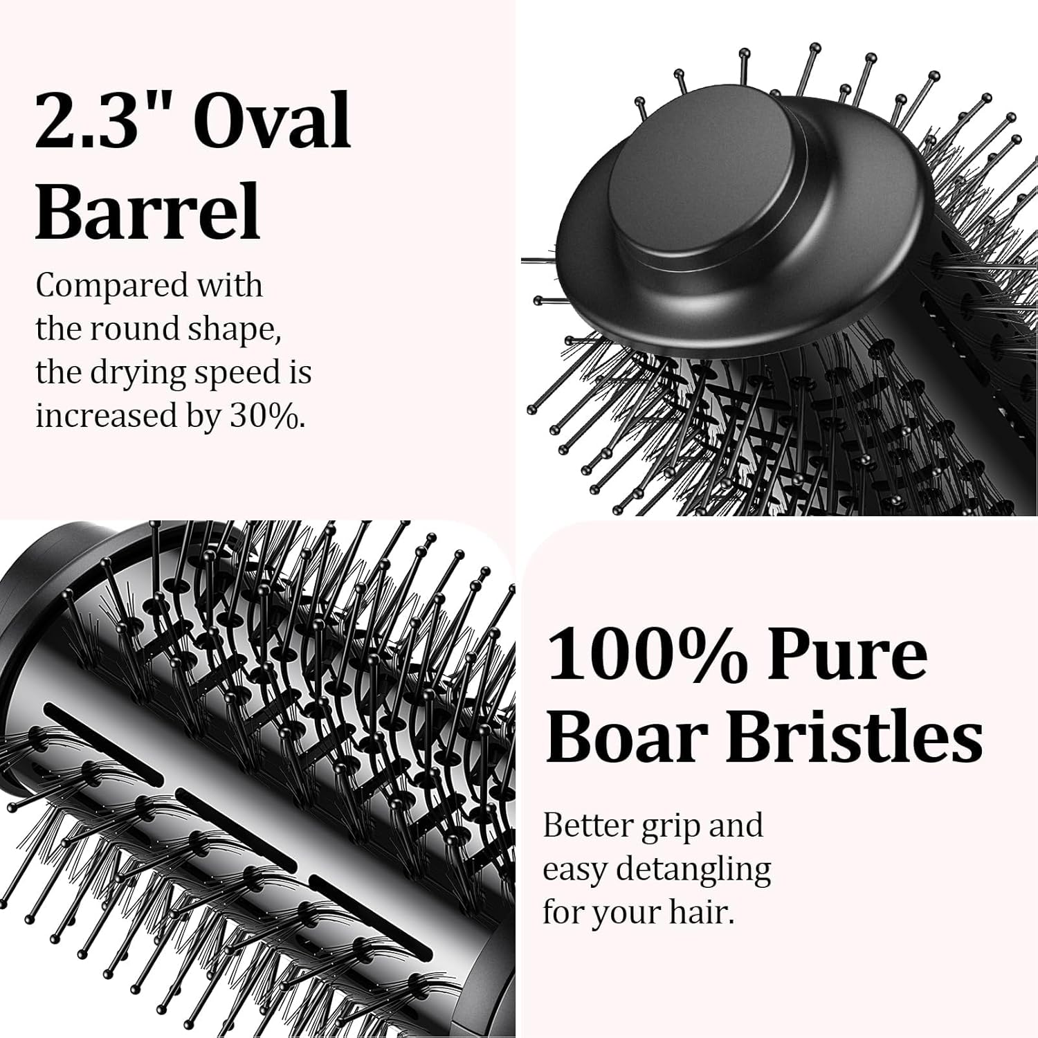 Dual Voltage(100~250V) Mini Hair Dryer Brush with European Plug Adapter for International Travel, Europe Travel Essentials for Women - Image 4