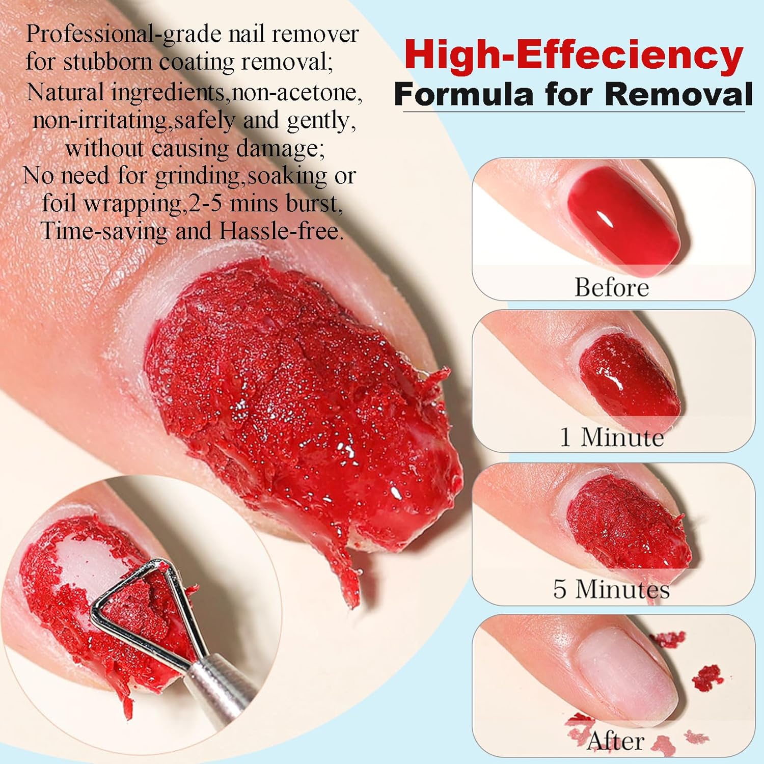 Gel Polish Remover, Gel Remover Kit Includes Cuticle Oil and Nail Polish Remover Tool No Soaking or Wrapping Removes Gel Polish in 2-5 Minutes - Image 3