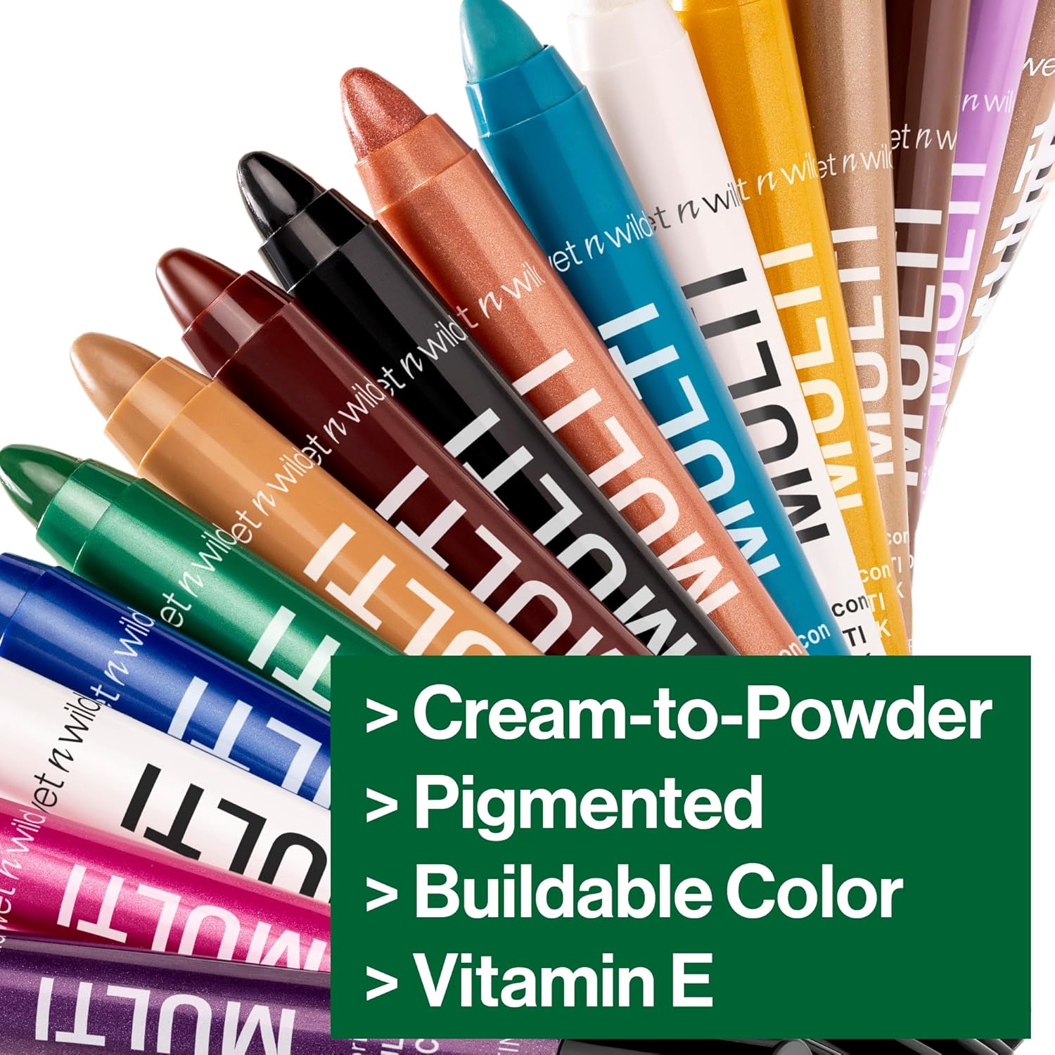 wet n wild Color Icon Cream Eyeliner Eyeshadow Multi-Stick, Moisturizing, Nourishing Velvety Cream-to-Powder Buildable & Blendable Formula, Cruelty-Free & Vegan - Green - Image 4