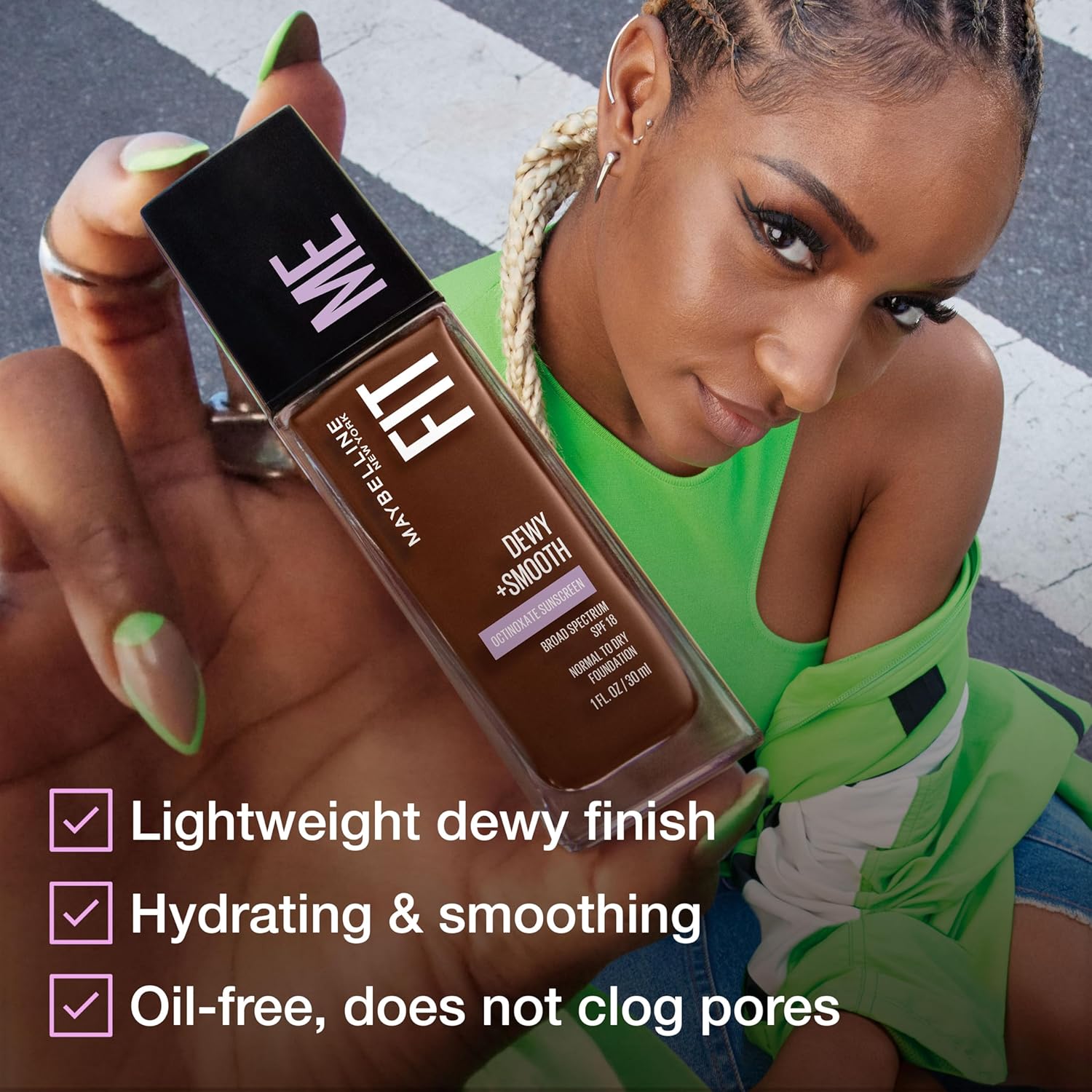 Maybelline Fit Me Dewy + Smooth Liquid Foundation Makeup, Fair Ivory, 1 Count (Packaging May Vary) - Image 5