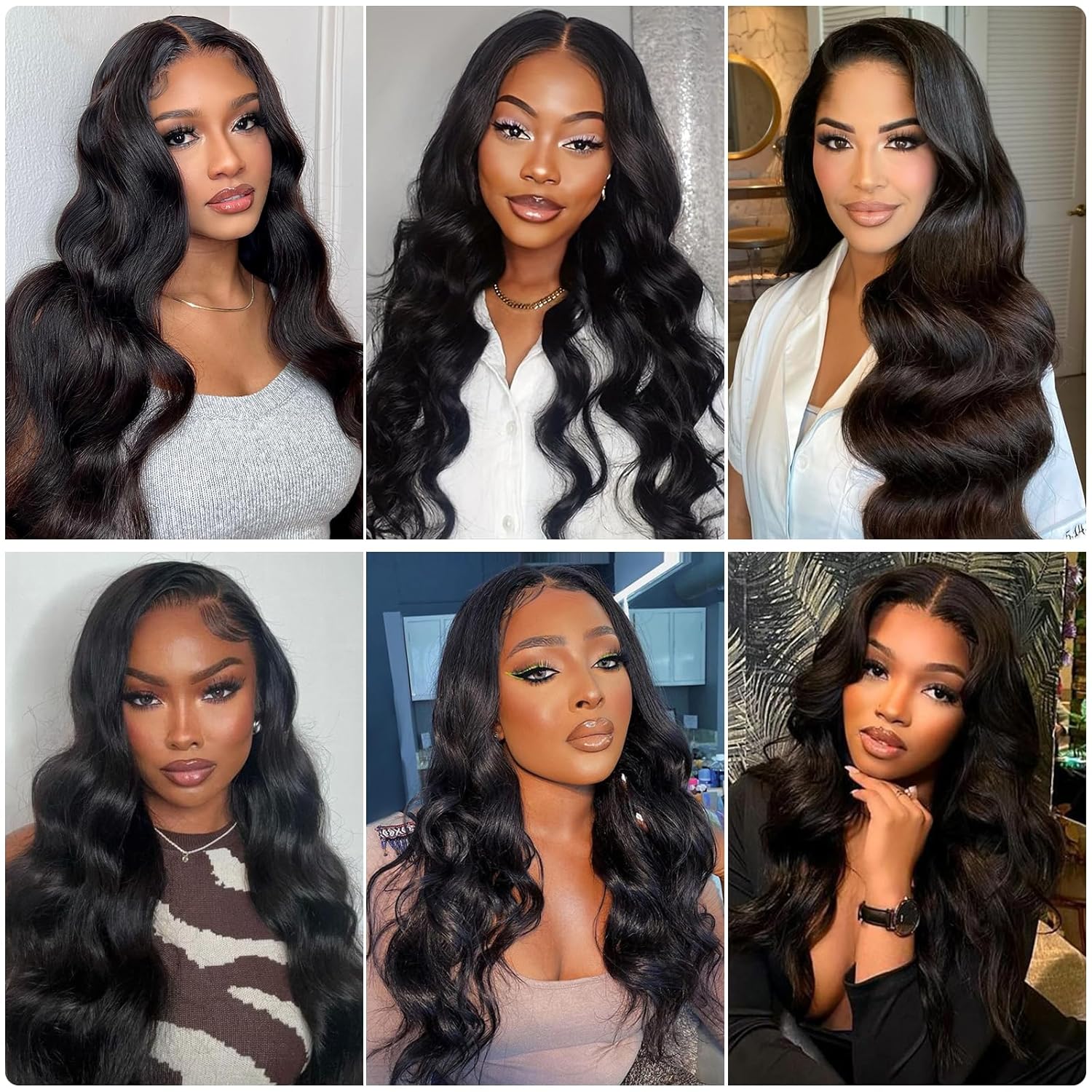 Body Wave Lace Front Wigs Human Hair 13x4 HD Lace Front Wigs Human Hair Pre Plucked with Baby Hair Frontal HD Lace Wigs 180% Density Black Human Hair Wigs for Women with Natural Hairline (24inch) - Image 7