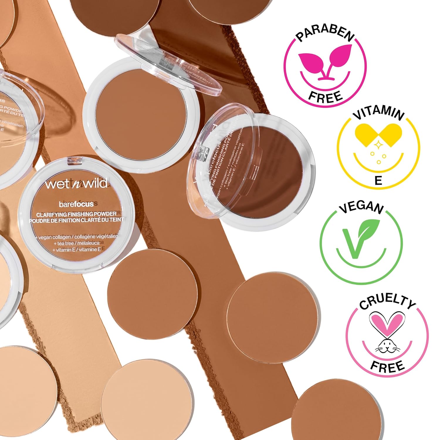 wet n wild Bare Focus Clarifying Finishing Powder | Matte | Pressed Setting Powder Fair-Light - Image 12