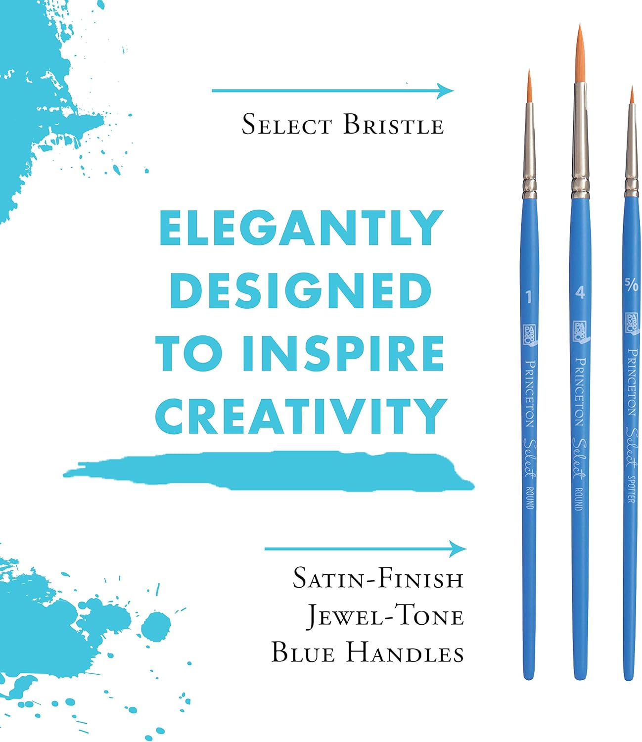 Princeton Select Artiste Paintbrush, 1-3 Brush Set, Blue - Image 4
