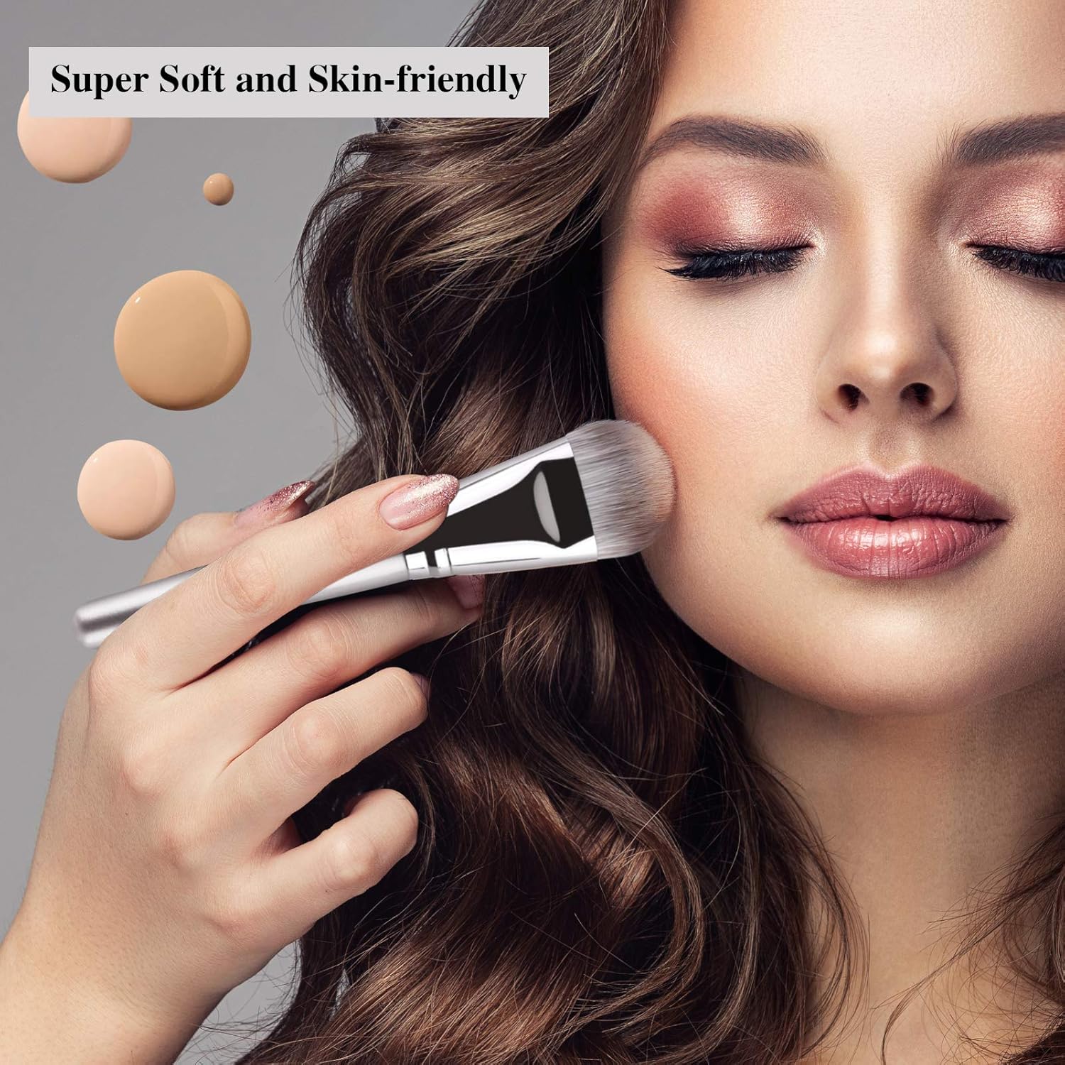 Makeup Brushes,Daubigny 16Pcs Silver Premium Synthetic Makeup Brush Set with Professional Foundation Brushes Powder Concealers Eye shadows Blush Makeup Brush for Perfect Makeup - Image 2