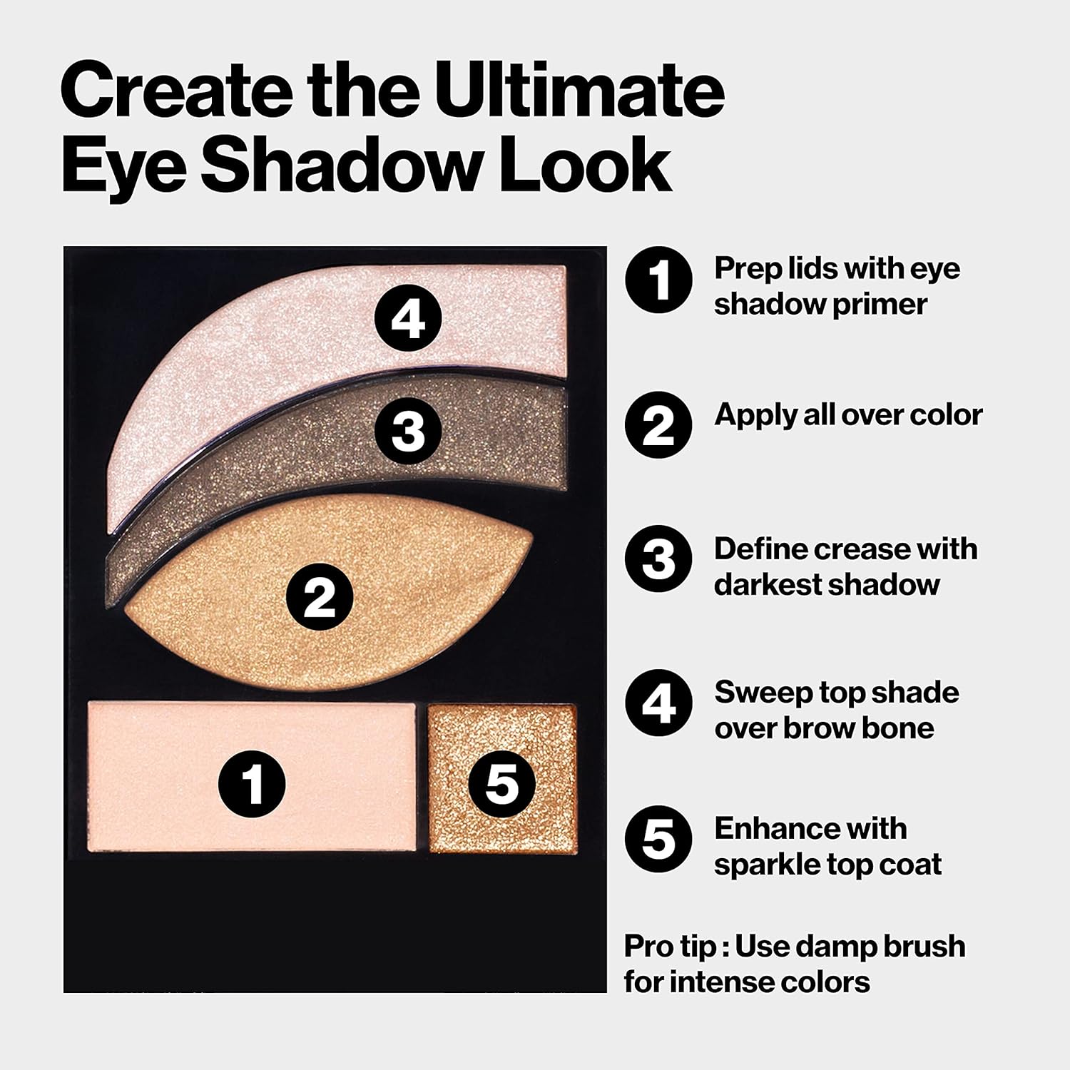 REVLON PhotoReady Eye Contour Kit, Eyeshadow Palette with 5 Wet/Dry Shades & Double-Ended Brush Applicator, Watercolors (520), 0.1oz - Image 5