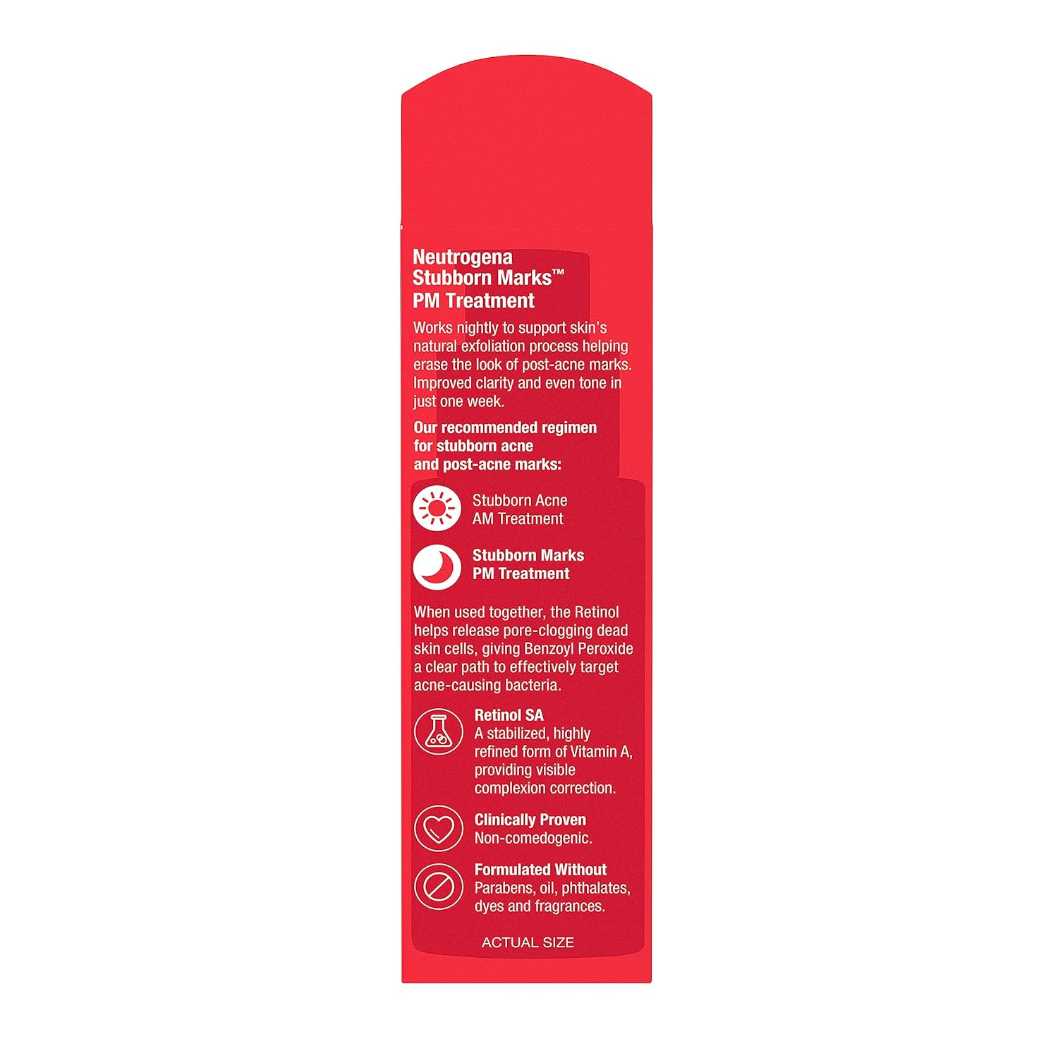 Neutrogena Retinol SA, Stubborn Marks PM Treatment, Face-Exfoliating Treatment to Help Reverse the Look of Post-Acne Marks & Uneven Skin Tone, Non-Comedogenic, PM Treatment, unscented, 1.0 Fl Oz - Image 8