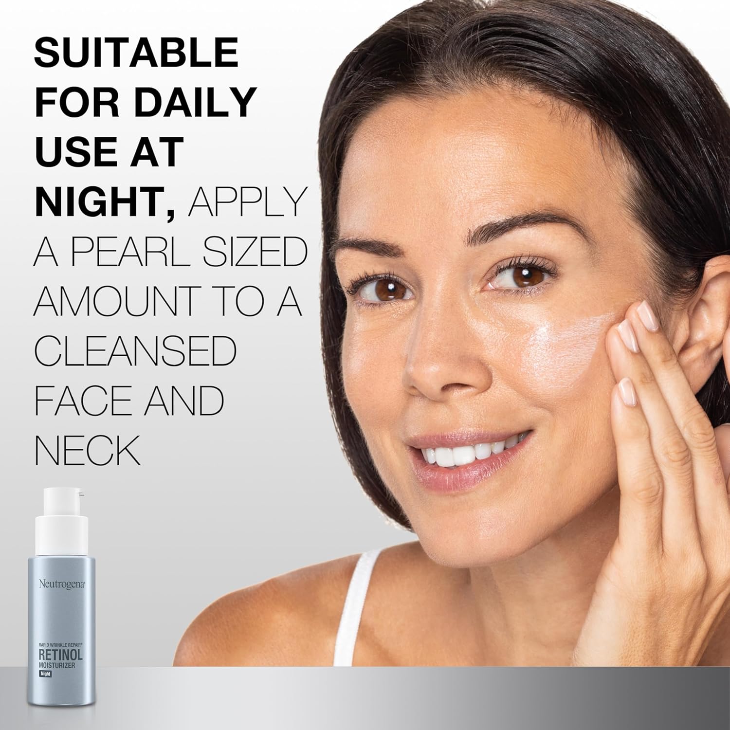 Neutrogena Rapid Wrinkle Repair Retinol Night Face Moisturizer with Hyaluronic Acid, 1 fl oz, New Condition - Image 5