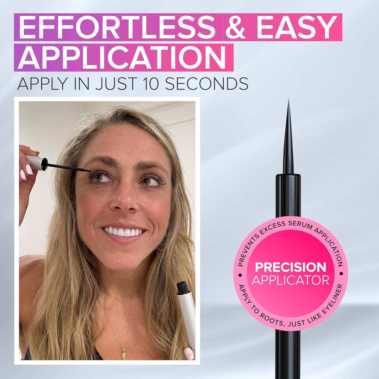 NYK1 CONCENTRATED Lash Serum For Eyelash Growth (3ml) LashForce Eyelash Serum To Grow Lashes Longer And Thicker - Lash Growth Serums For Easy Application And Long Lasting Results For Fuller Eyelashes - Image 5