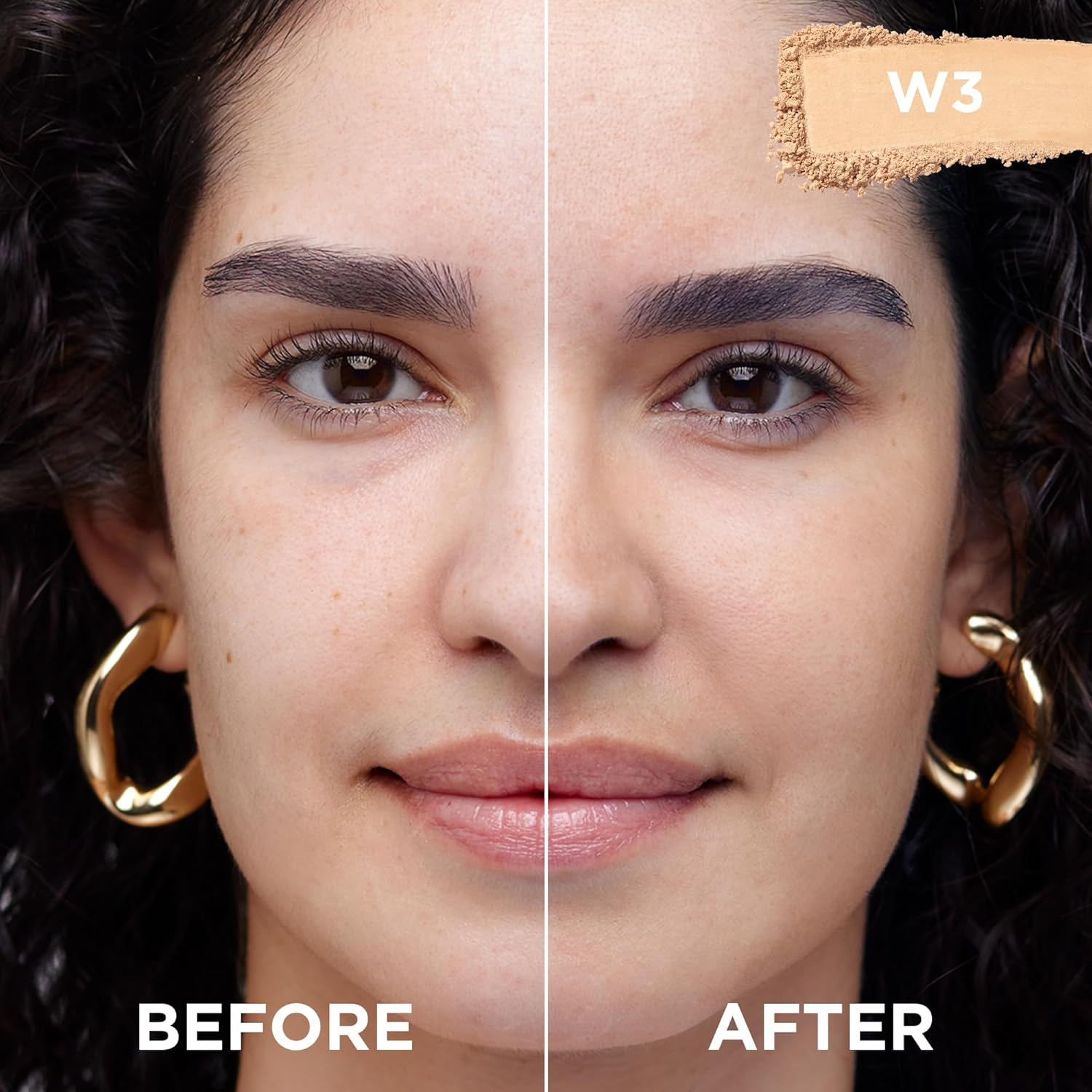 L'Oreal Paris True Match Super Blendable Oil Free Foundation Powder, W3 Light Medium, 0.33 oz, Packaging May Vary - Image 2