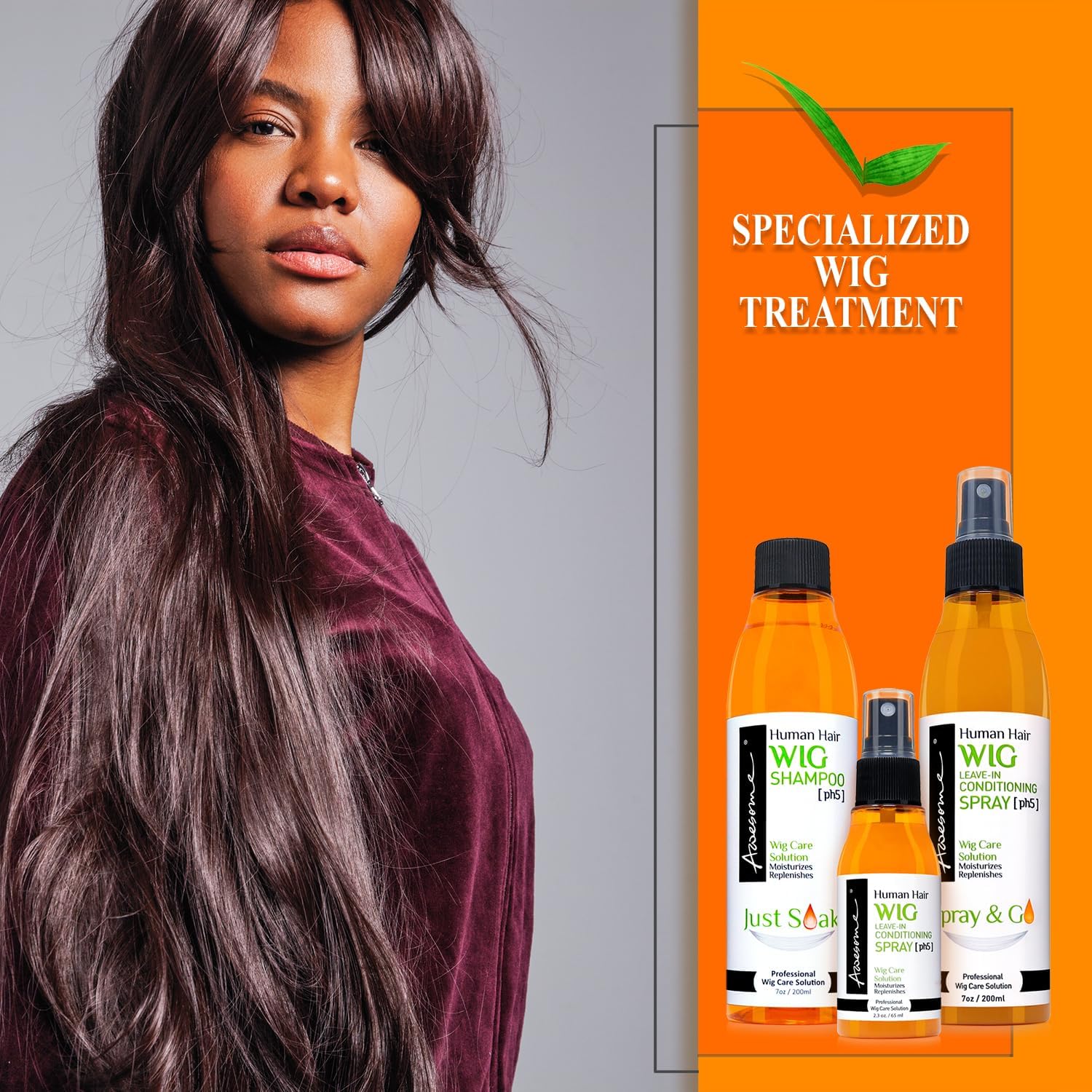 Premium Human Hair Wig Shampoo and Conditioner Set for Silkiness and Shine 7 Fl Oz - Image 4