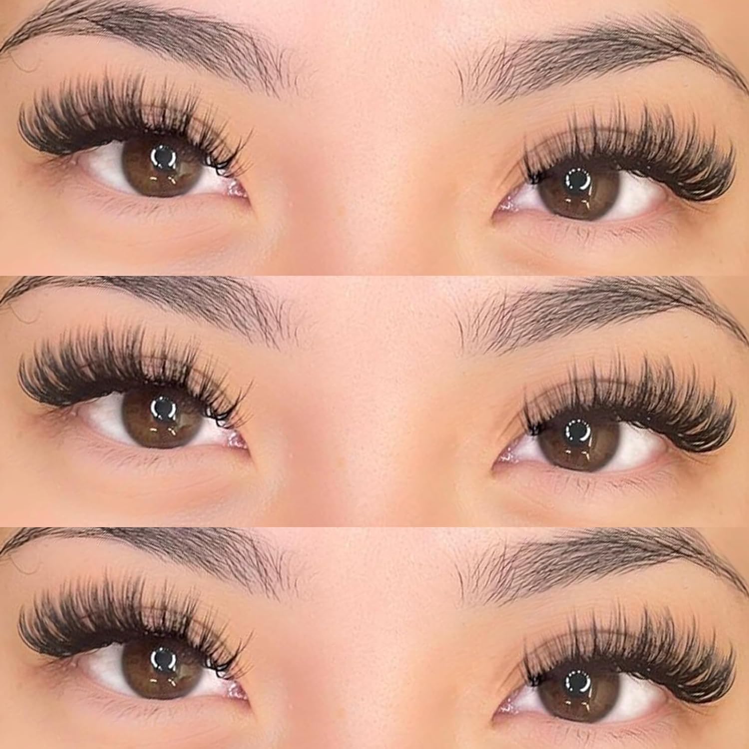 Lashes Natural Look Cat Eye False Eyelashes Wispy Fox Eye Lashes Wispy 15mm 6D Volume Strip Fake Eyelash Extension Look by PHKERATA, 7 Pairs Pack - Image 2