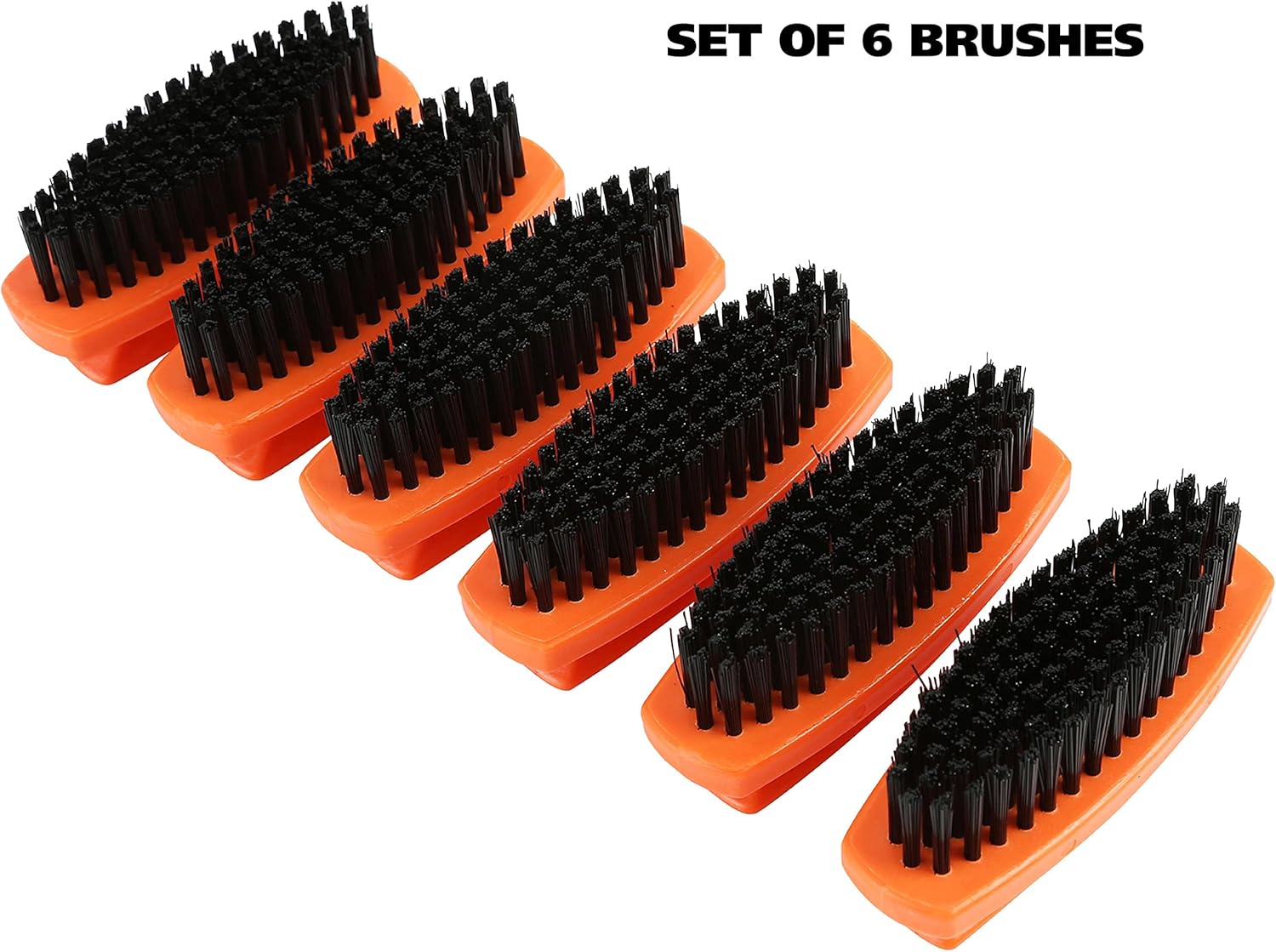 GreatNeck 19025 Nail Brush, 6 Pack Nail and Hand Scrub Brush Set, Stiff Bristles, Comfortable Scrubber Grip, Salon or Construction Quality, Gift For DIYer or Nail Techs - Image 3
