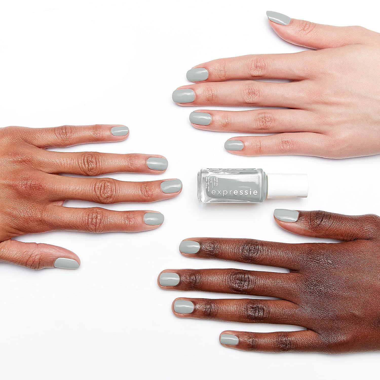 essie Expressie Nail Polish, Quick-Dry Light Gray Nail Polish, Vegan, In The Modem, 0.33 fl oz - Image 3