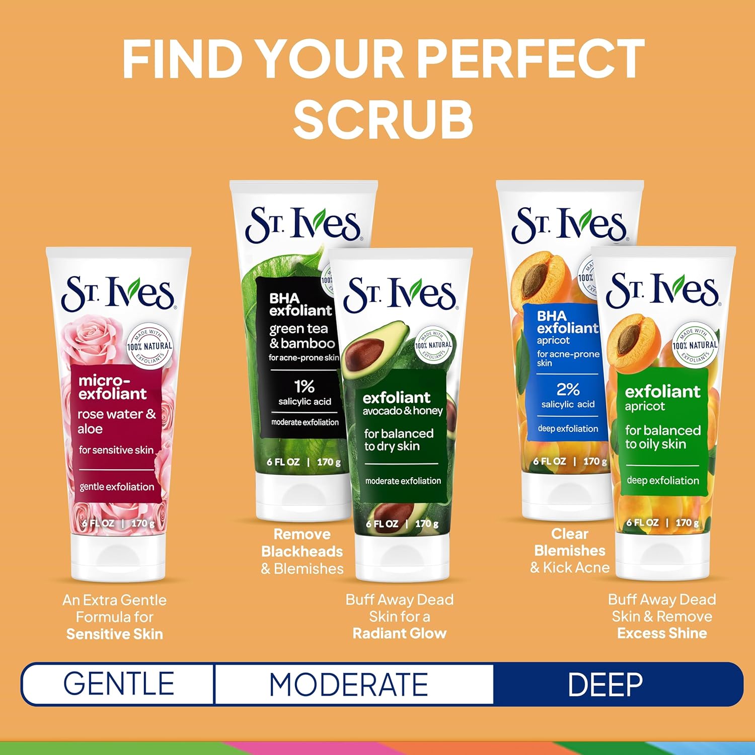 St. Ives Fresh Skin Apricot Face Scrub, Deep Exfoliator Skin Care for Clean, Glowing Skin, Oil-free Facial Scrub Made with 100% Natural Exfoliants, 6 oz - Image 8
