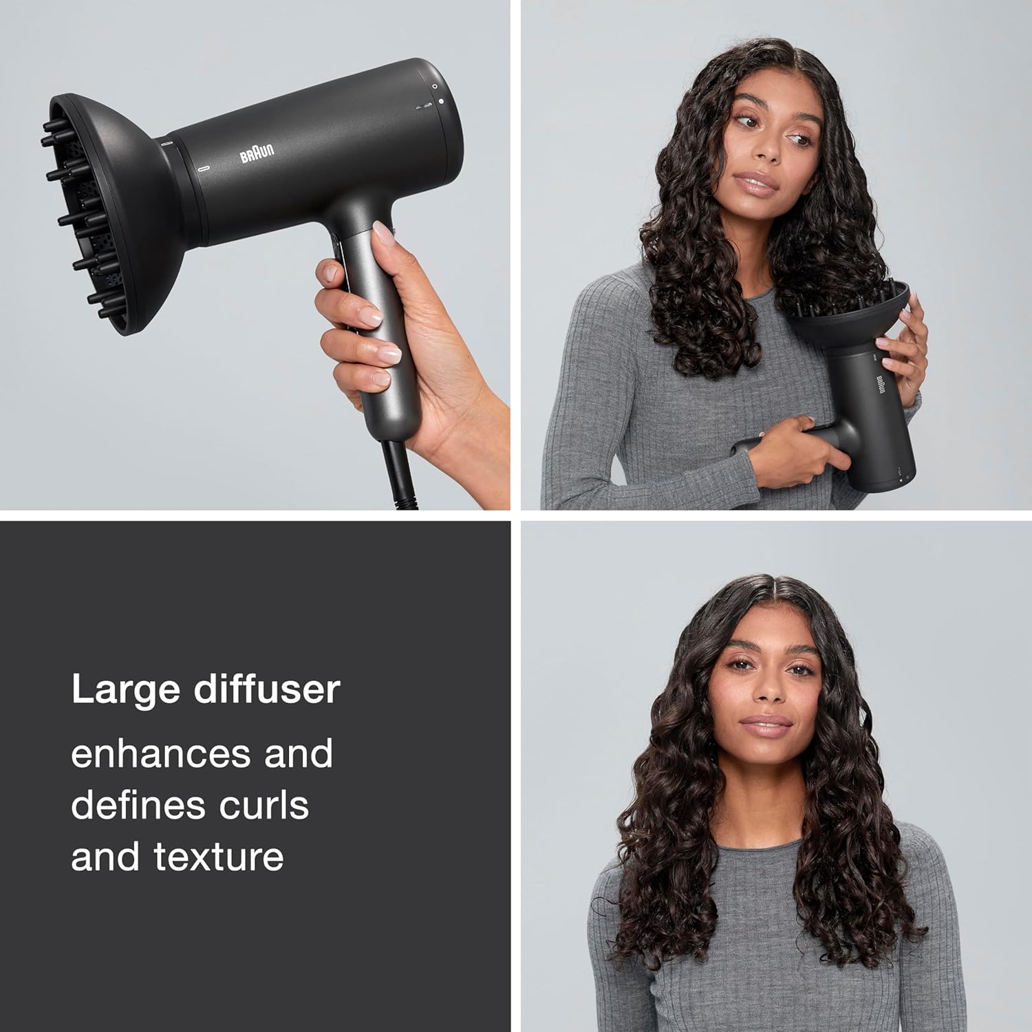 Braun Hair Dryer with Diffuser, Blow Dryer with Super-Ionic Technology Reduces Static and Frizz for Smooth, Shiny, Healthy Looking Hair - Image 4