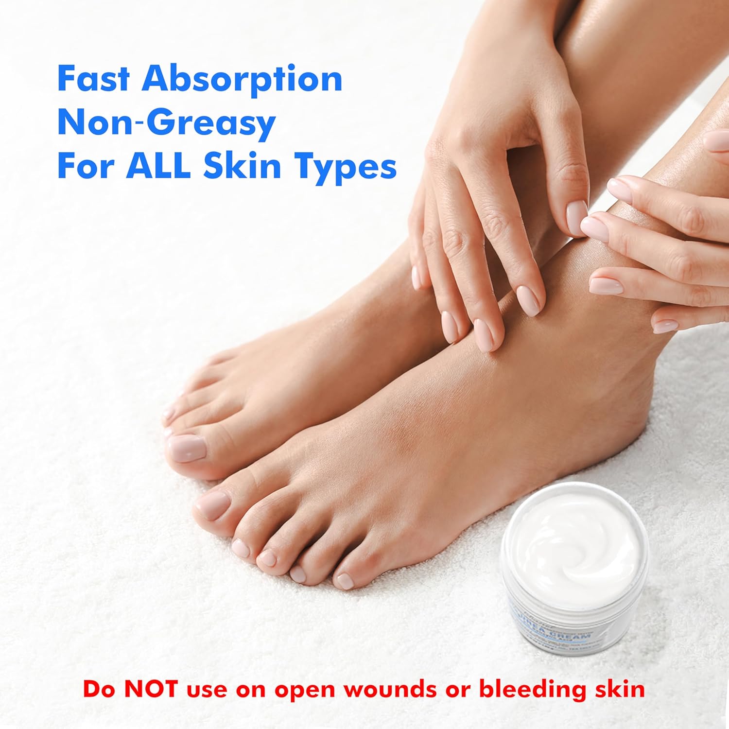Ebanel Urea Cream 40% plus Salicylic Acid 2%, Foot Cream for Dry Cracked Heels Feet Knees Elbows Hands, Foot Dead Skin Cuticle Callus Remover Toenail Softener, Keratolytic Skin Barrier Repair - Image 6