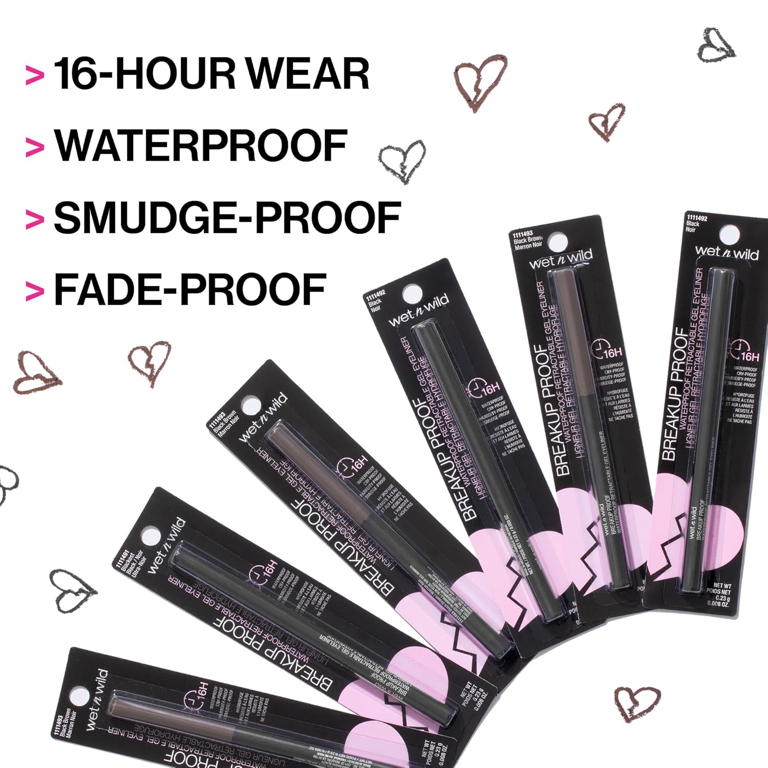 wet n wild Mega Last Breakup Proof Retractable Gel Eyeliner - Waterproof 16-Hour Long-Lasting Wear, Cruelty-Free & Vegan - Brick Brown - Image 6