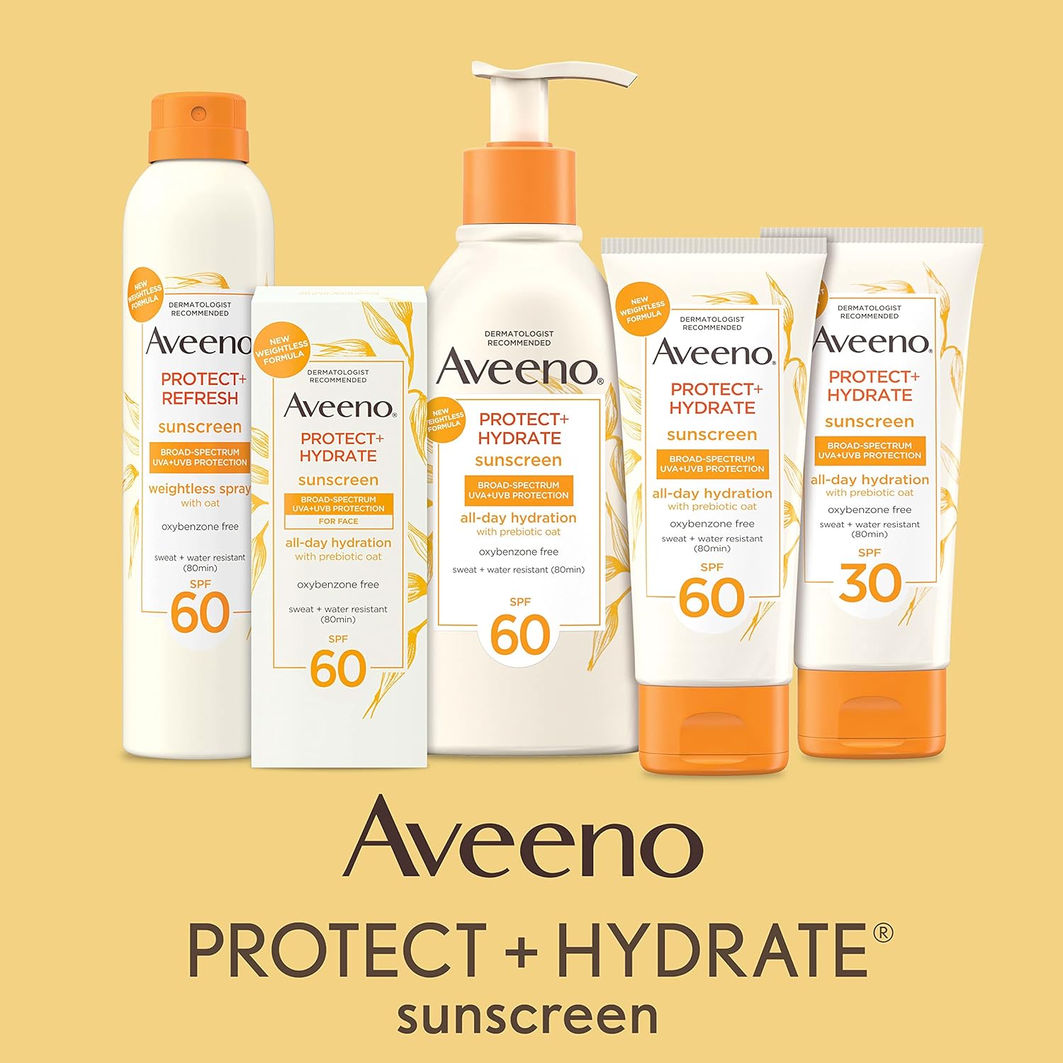 Aveeno Protect + Hydrate Moisturizing Body Sunscreen Lotion with Broad Spectrum SPF 60 & Prebiotic Oat, Weightless & Refreshing Feel, Paraben-Free, Oil-Free, Oxybenzone-Free, 3.0 fl. oz - Image 4