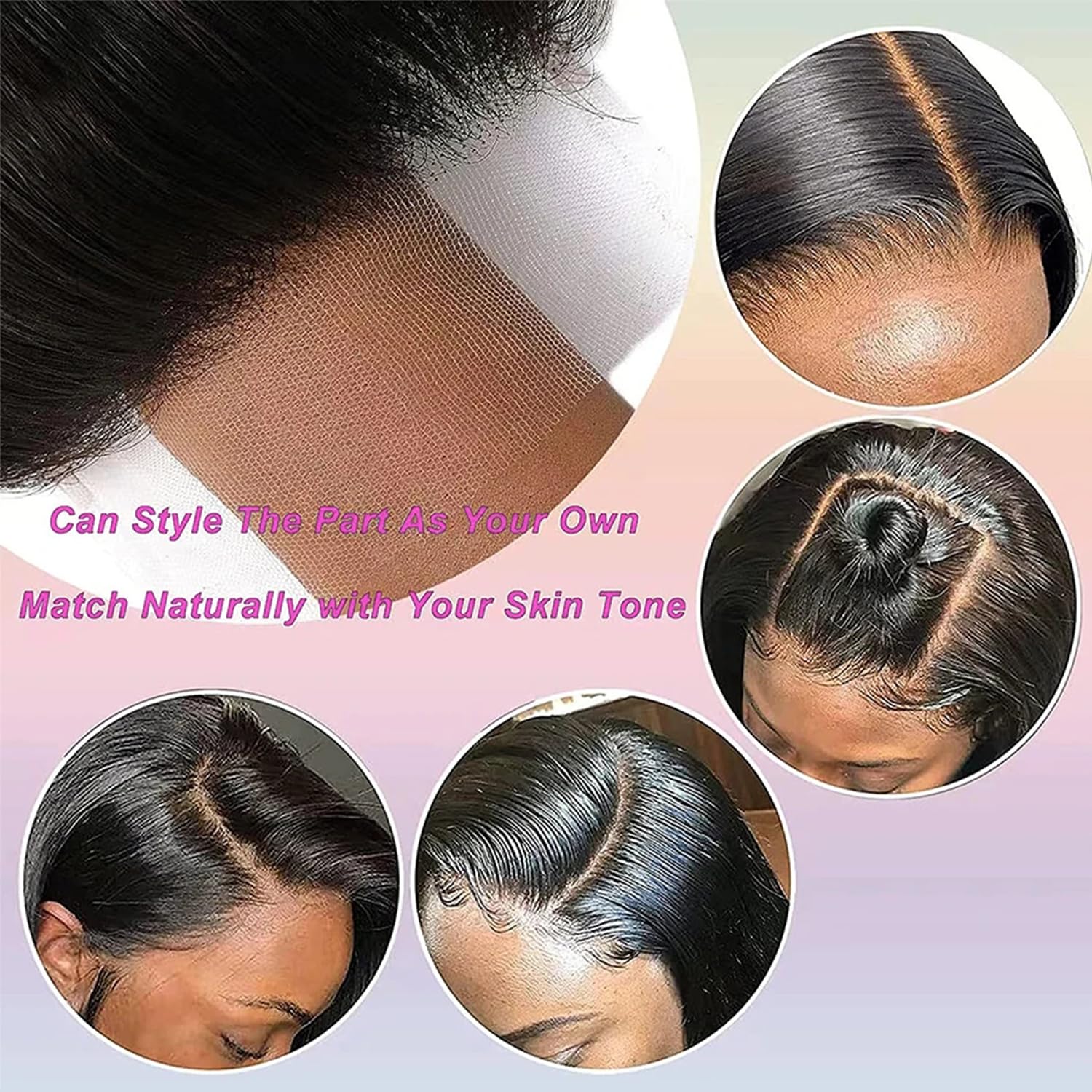 12A Straight Bundles with Frontal Human Hair 20 22 24+18 Inch Brazilian Human Hair Bundles with Frontal 100% Unprocessed Virgin Weave Hair with 13x4 HD Lace Closure - Image 6
