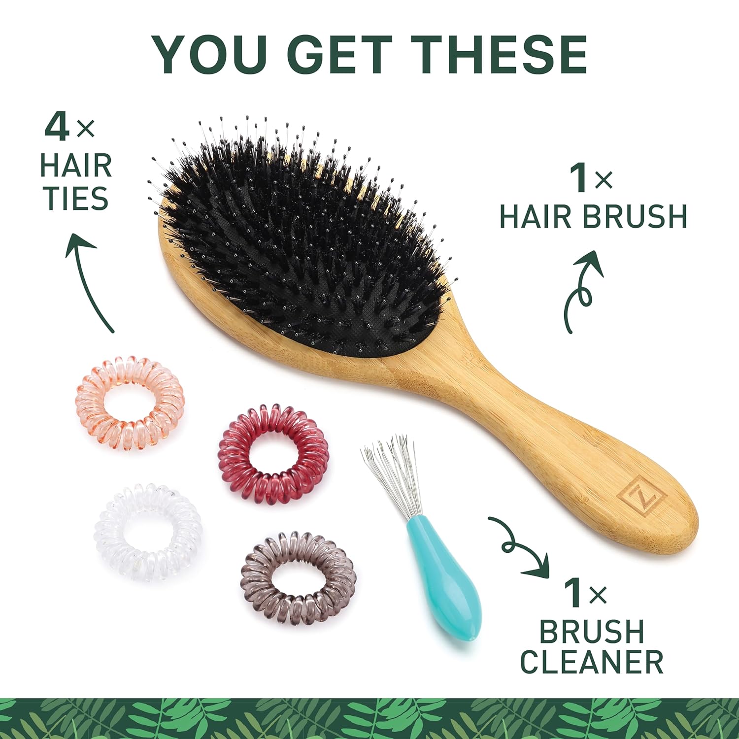 Natural Boar Bristle Hair Brush for Women, Men, Kids; Dry and Wet Detangling Hair Brush Gently Enhances Shine, Smooths Frizz and Prevents Breakage in Fine and Straight, Thick and Curly Hair (oval) - Image 6